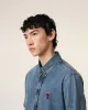 Chemise Bleue Col Boutonné Ami de Coeur En Denim sold by Ami