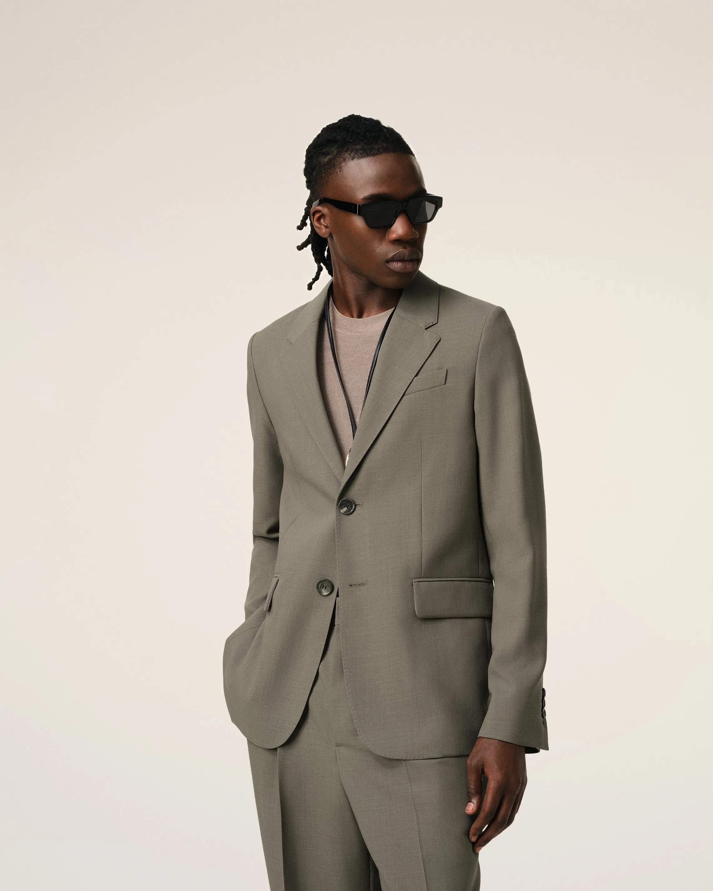 Veste Taupe Deux Boutons En Laine sold by Ami product image thumbnail 3