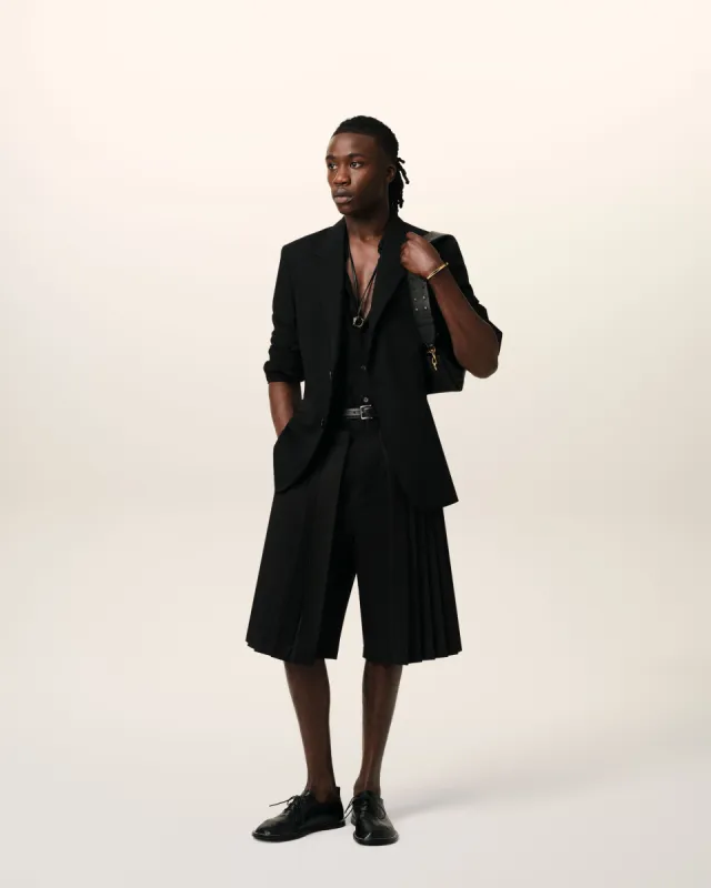 Veste Noire Semi-Doublée En Laine made by Ami