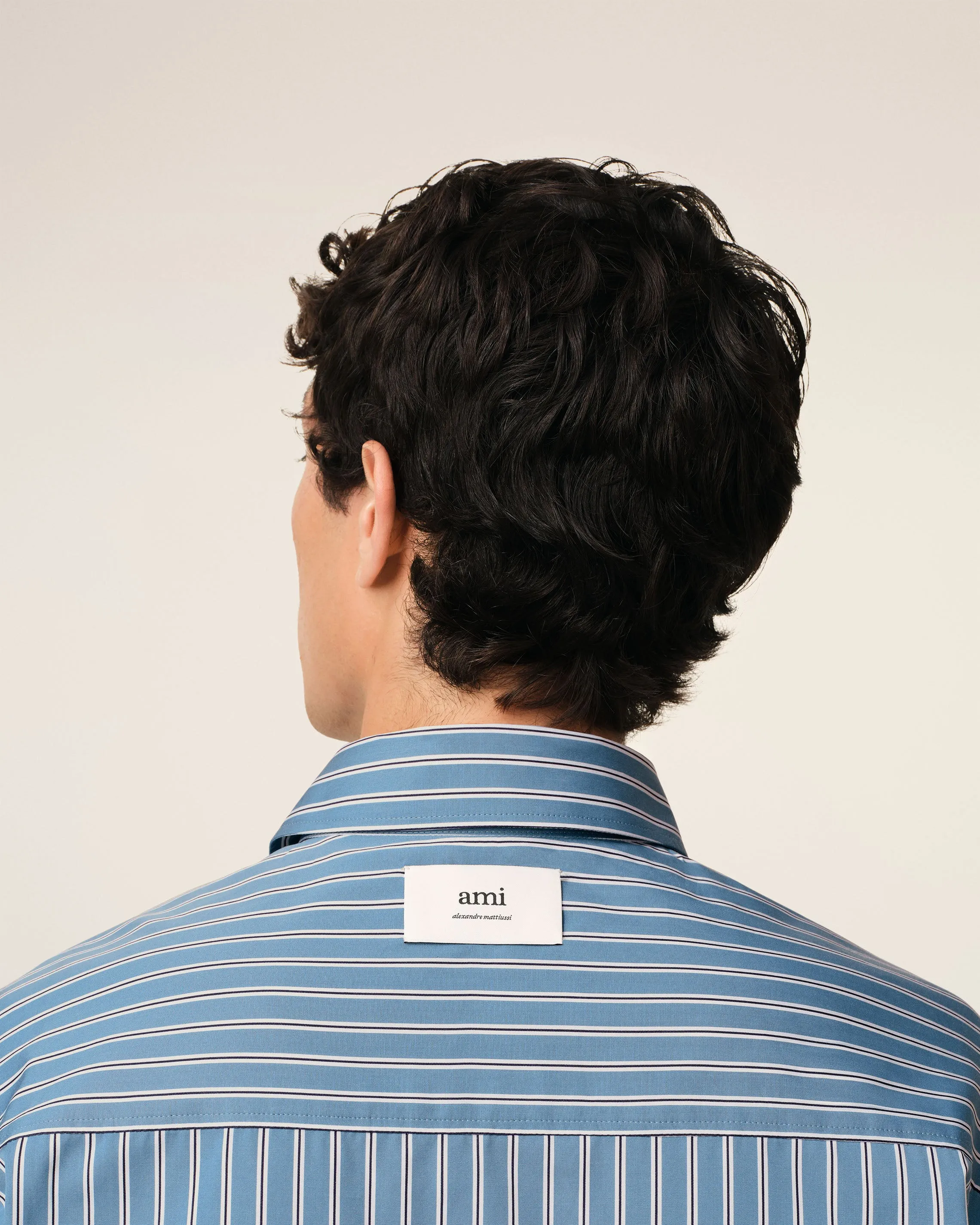 Chemise Bleue Coupe Boxy En Coton sold by Ami product image thumbnail 4