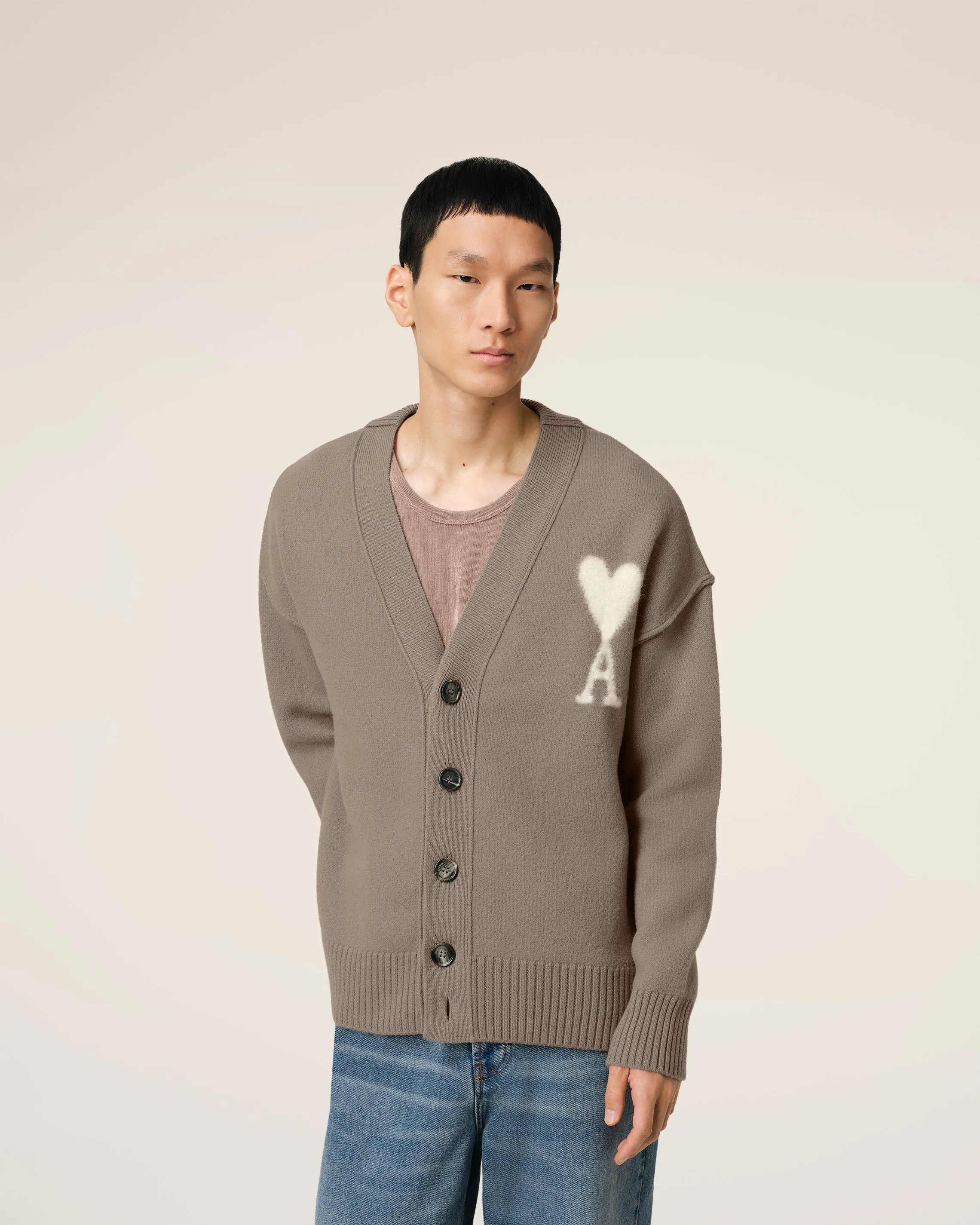 Cardigan Taupe Ami de Coeur En Laine sold by Ami product image thumbnail 3