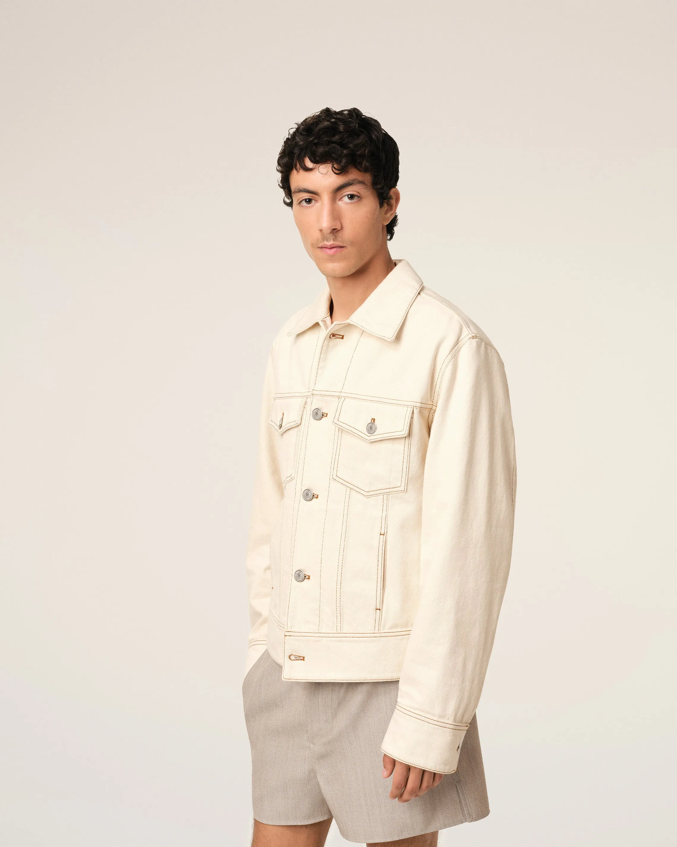 Veste Beige Trucker Ami Paris En Coton sold by Ami product image thumbnail 3