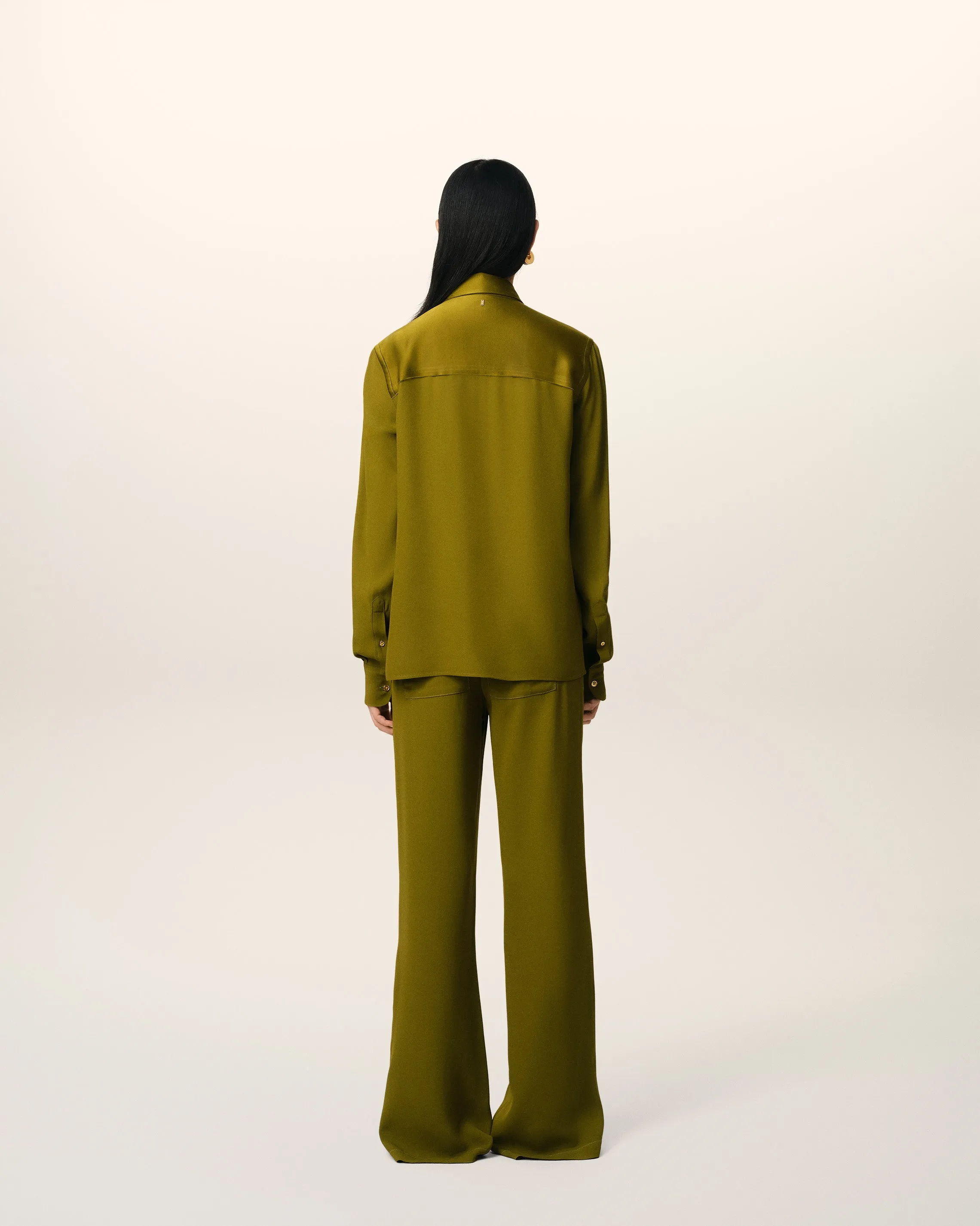 Chemise Haut Contraste En Kaki Manches Longues sold by Ami product image thumbnail 5