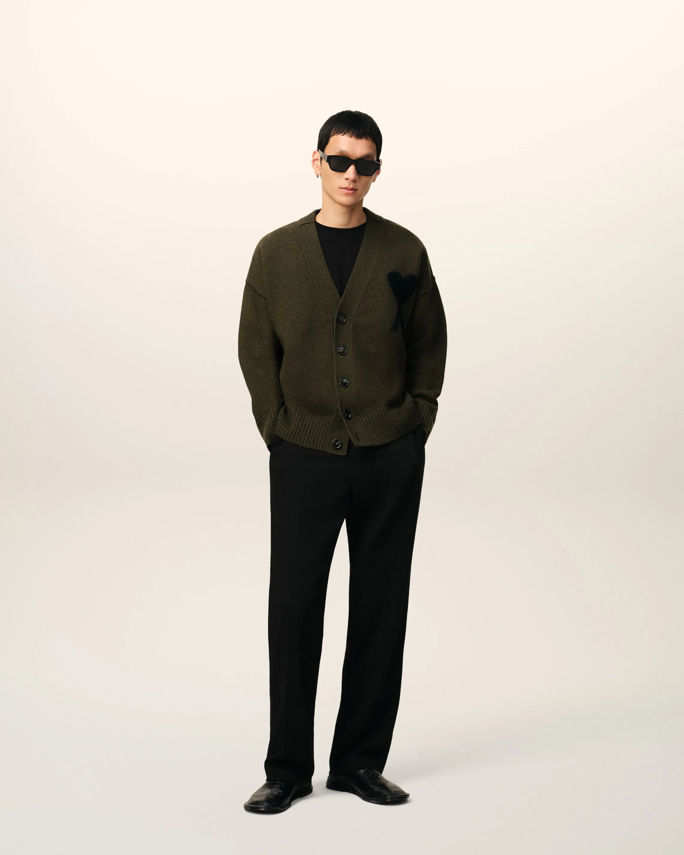 Cardigan Ami De Coeur Kaki En Laine sold by Ami product image thumbnail 3