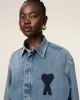 Chemise Bleue Cropped Ami de Coeur En Coton sold by Ami
