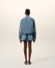 Chemise Bleue Cropped Ami de Coeur En Coton sold by Ami