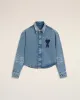 Chemise Bleue Cropped Ami de Coeur En Coton sold by Ami