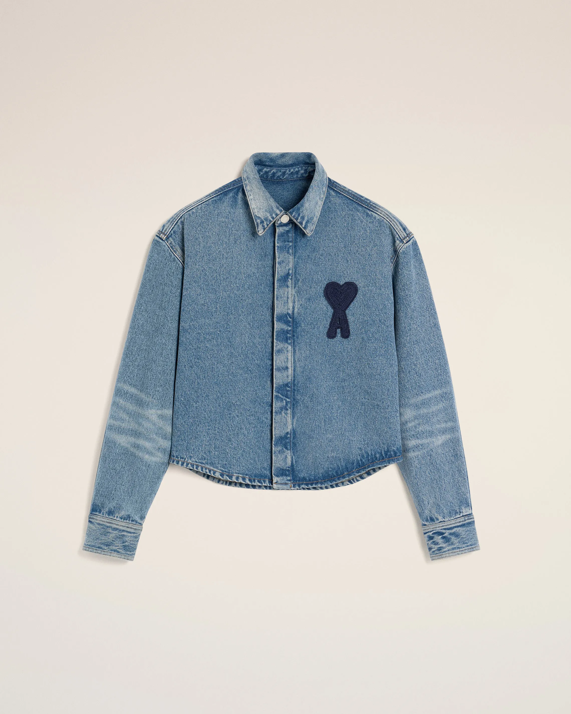 Chemise Bleue Cropped Ami de Coeur En Coton sold by Ami product image thumbnail 2