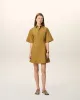 Robe Chemise Moutarde Manches Courtes En Coton sold by Ami