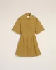 Robe Chemise Moutarde Manches Courtes En Coton sold by Ami