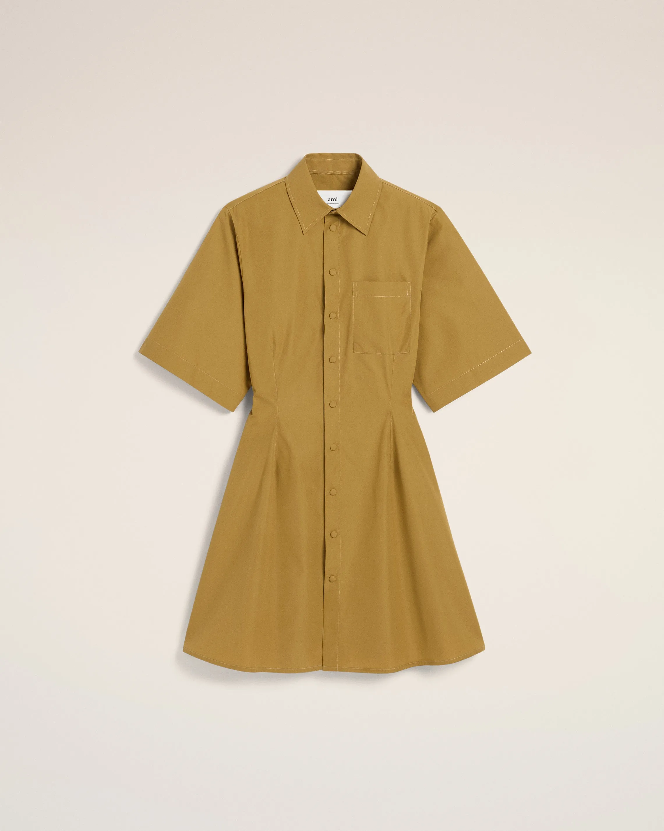 Robe Chemise Moutarde Manches Courtes En Coton sold by Ami product image thumbnail 2