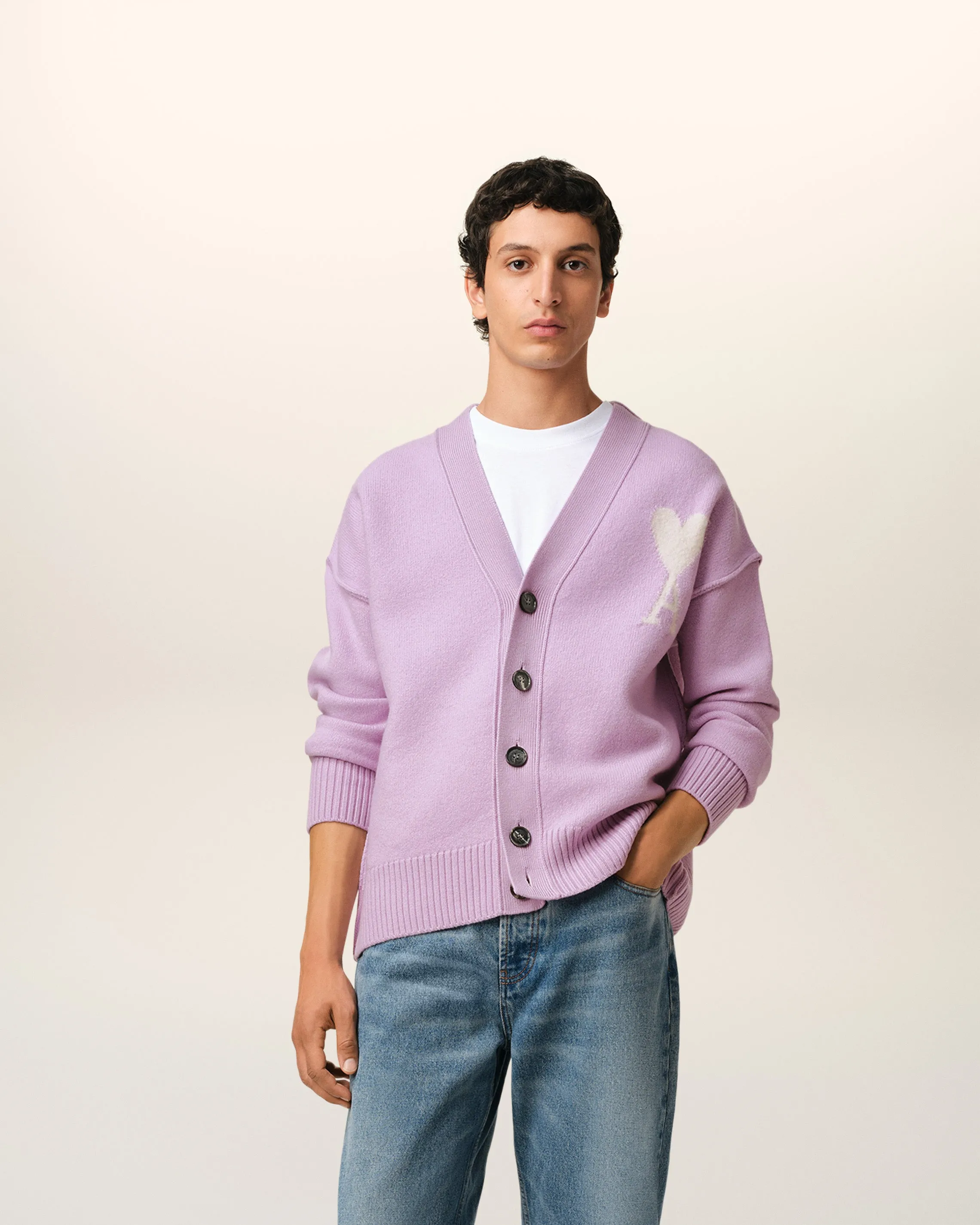 Cardigan Violet Ami de Coeur En Laine sold by Ami