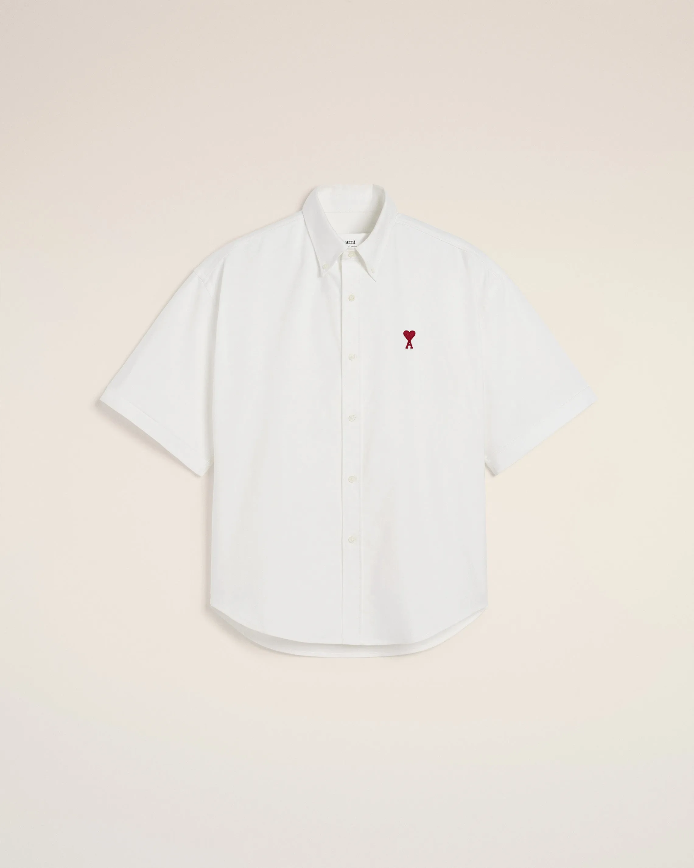 Chemise Blanche Coupe Boxy Manches Courtes En Coton sold by Ami product image thumbnail 2