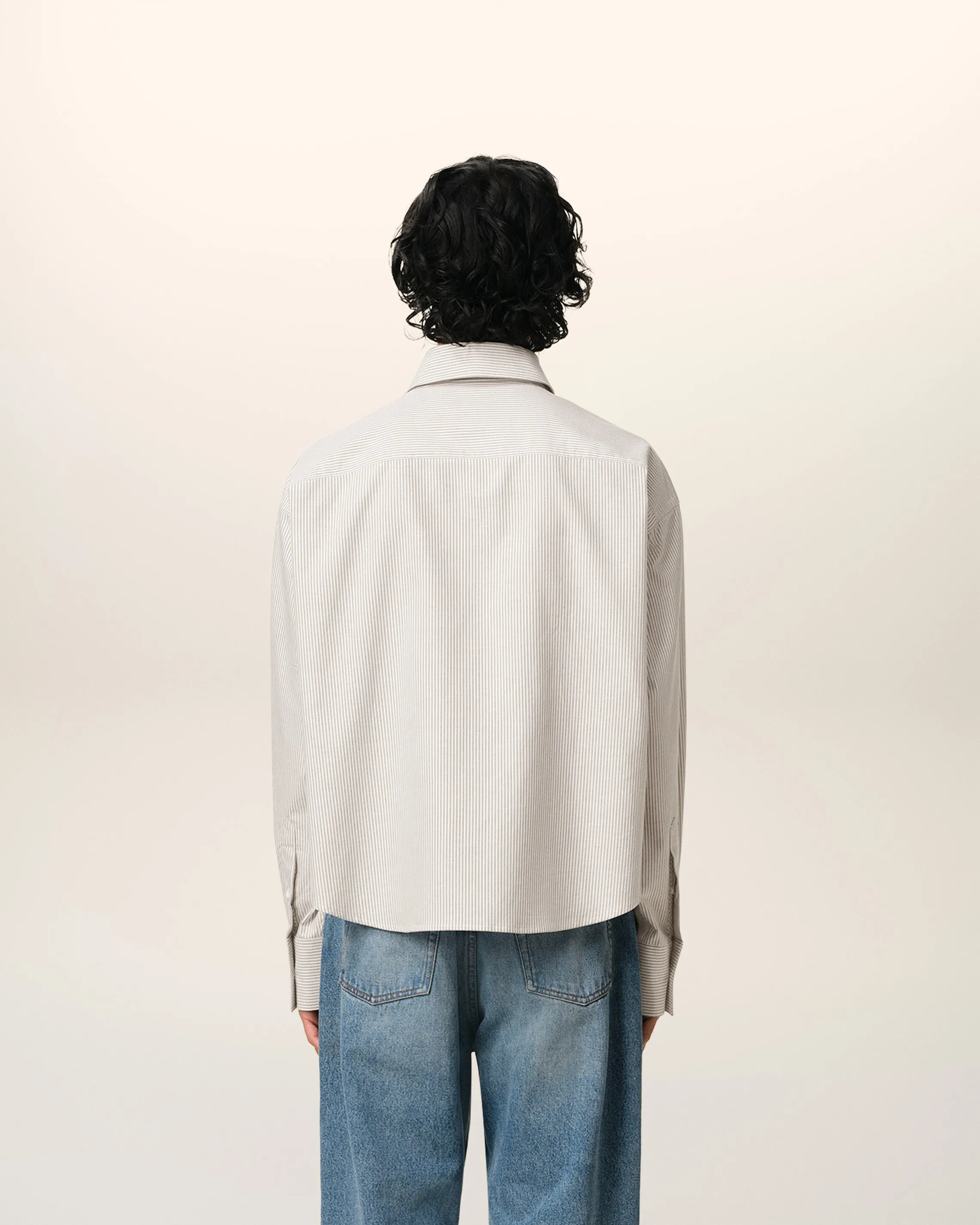 Chemise Verte Cropped Oversize En Coton sold by Ami product image thumbnail 5