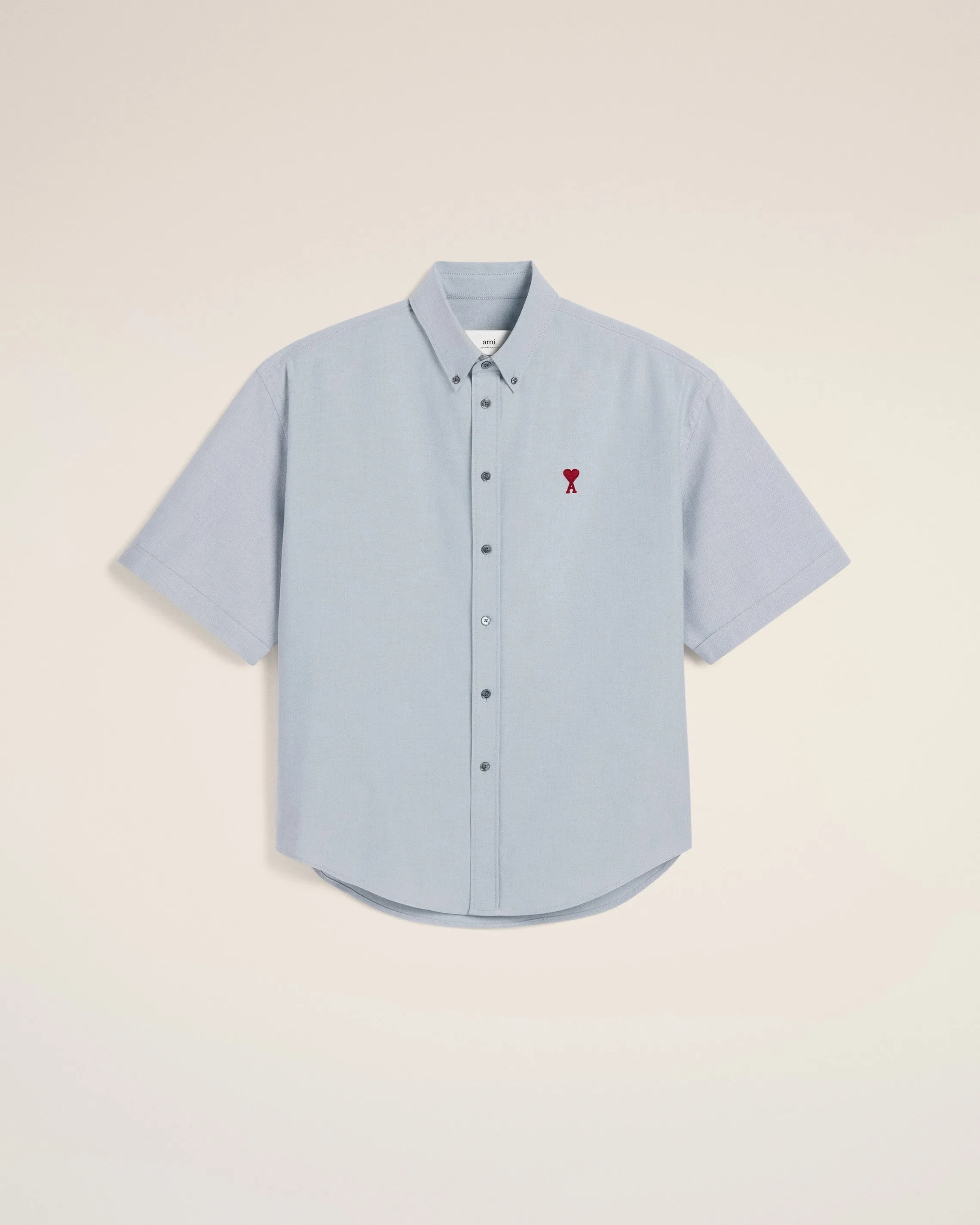 Chemise Bleue Coupe Boxy Manches Courtes En Coton sold by Ami product image thumbnail 2