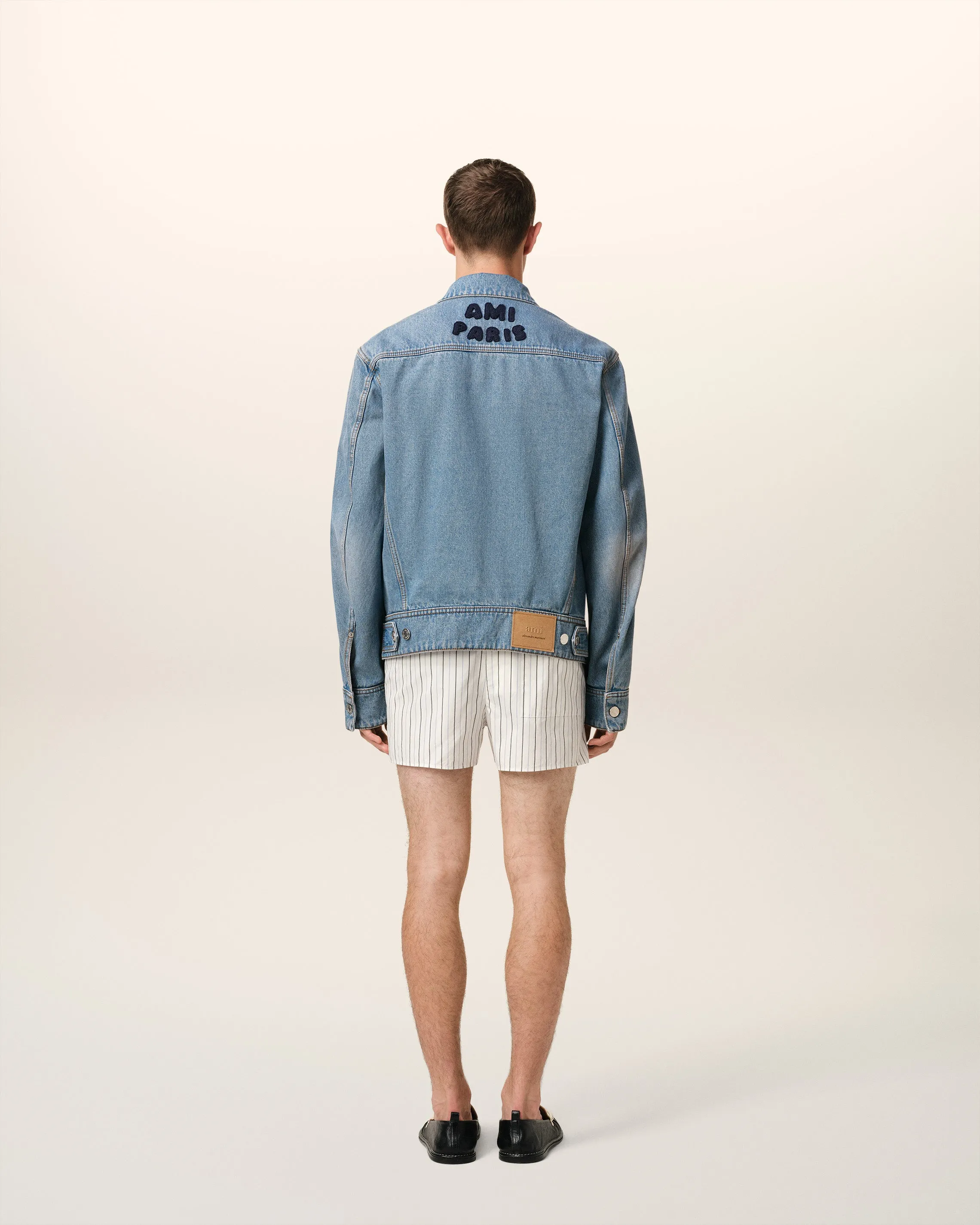 Veste Bleue Trucker Ami Paris En Coton sold by Ami product image thumbnail 5