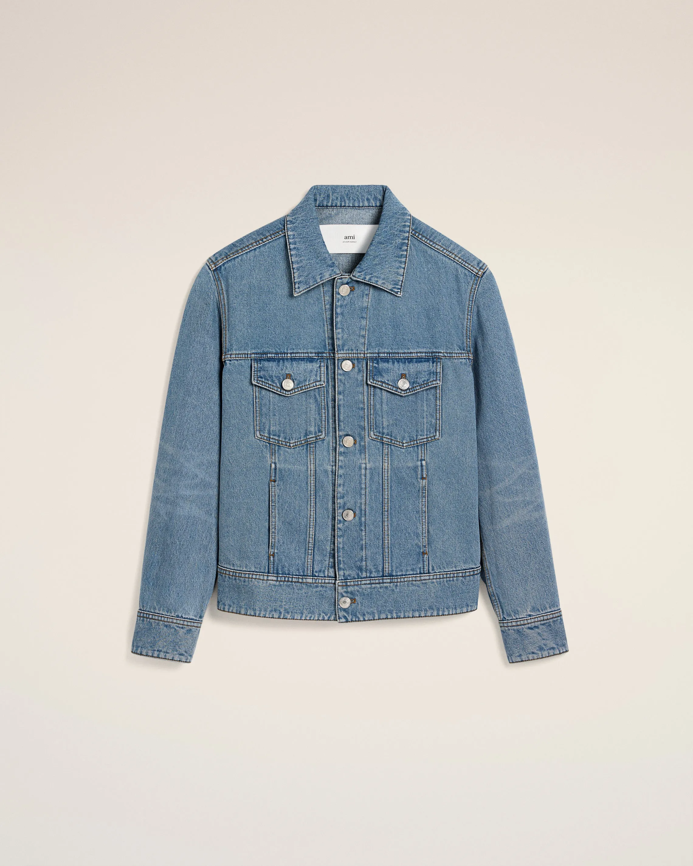 Veste Bleue Trucker Ami Paris En Coton sold by Ami product image thumbnail 2