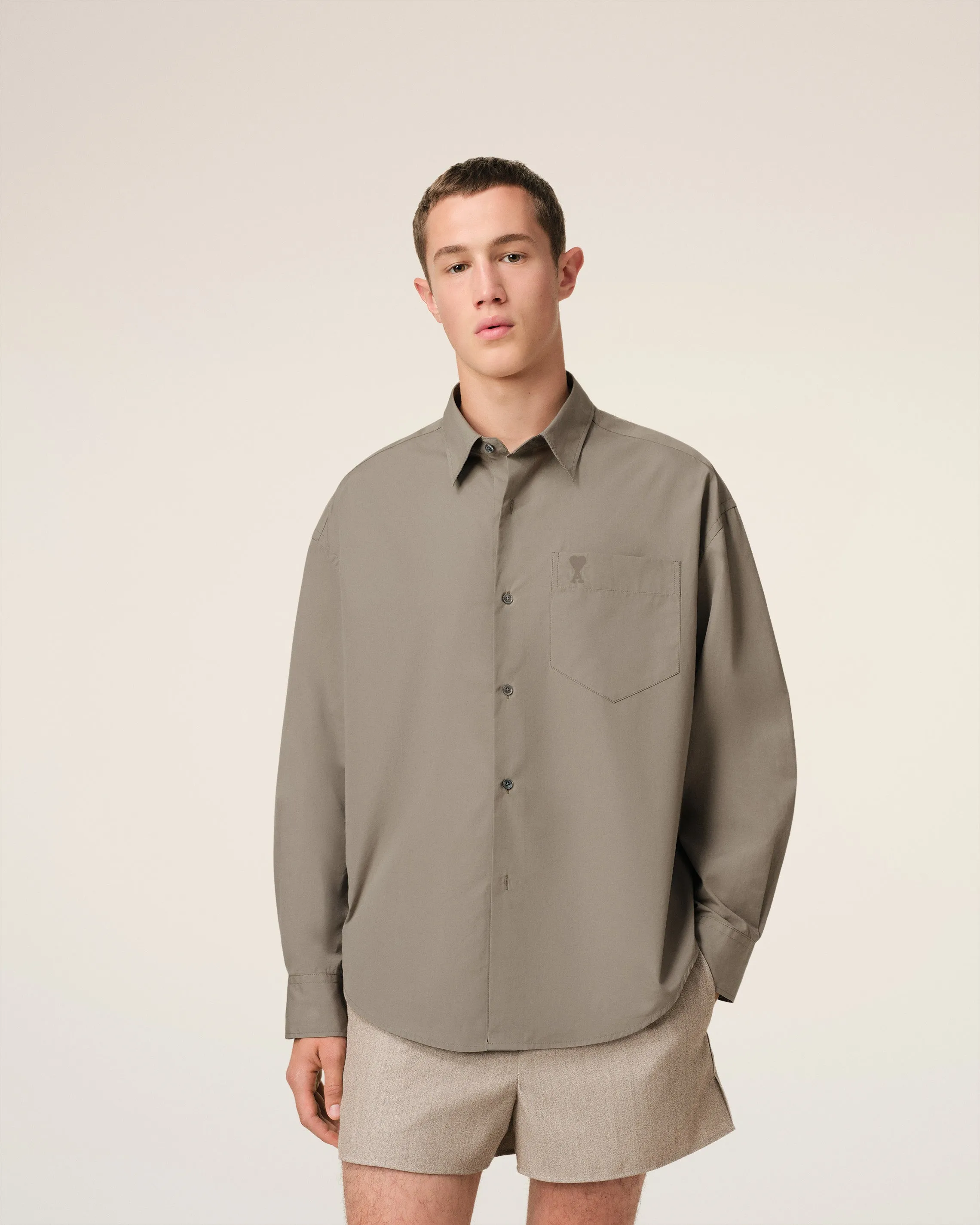 Chemise Beige Coupe Boxy Ami de Coeur En Coton sold by Ami product image thumbnail 3