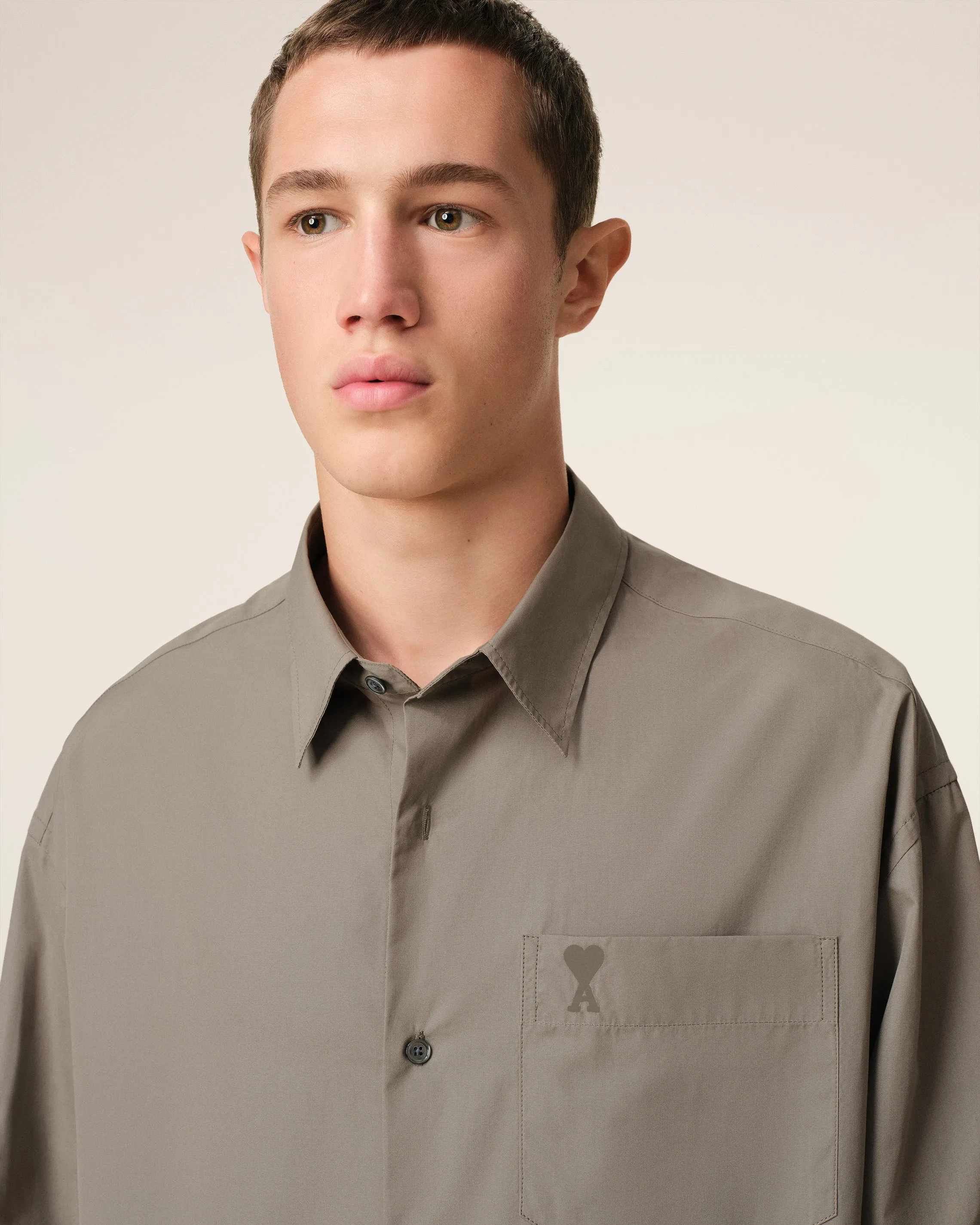 Chemise Beige Coupe Boxy Ami de Coeur En Coton sold by Ami product image thumbnail 4