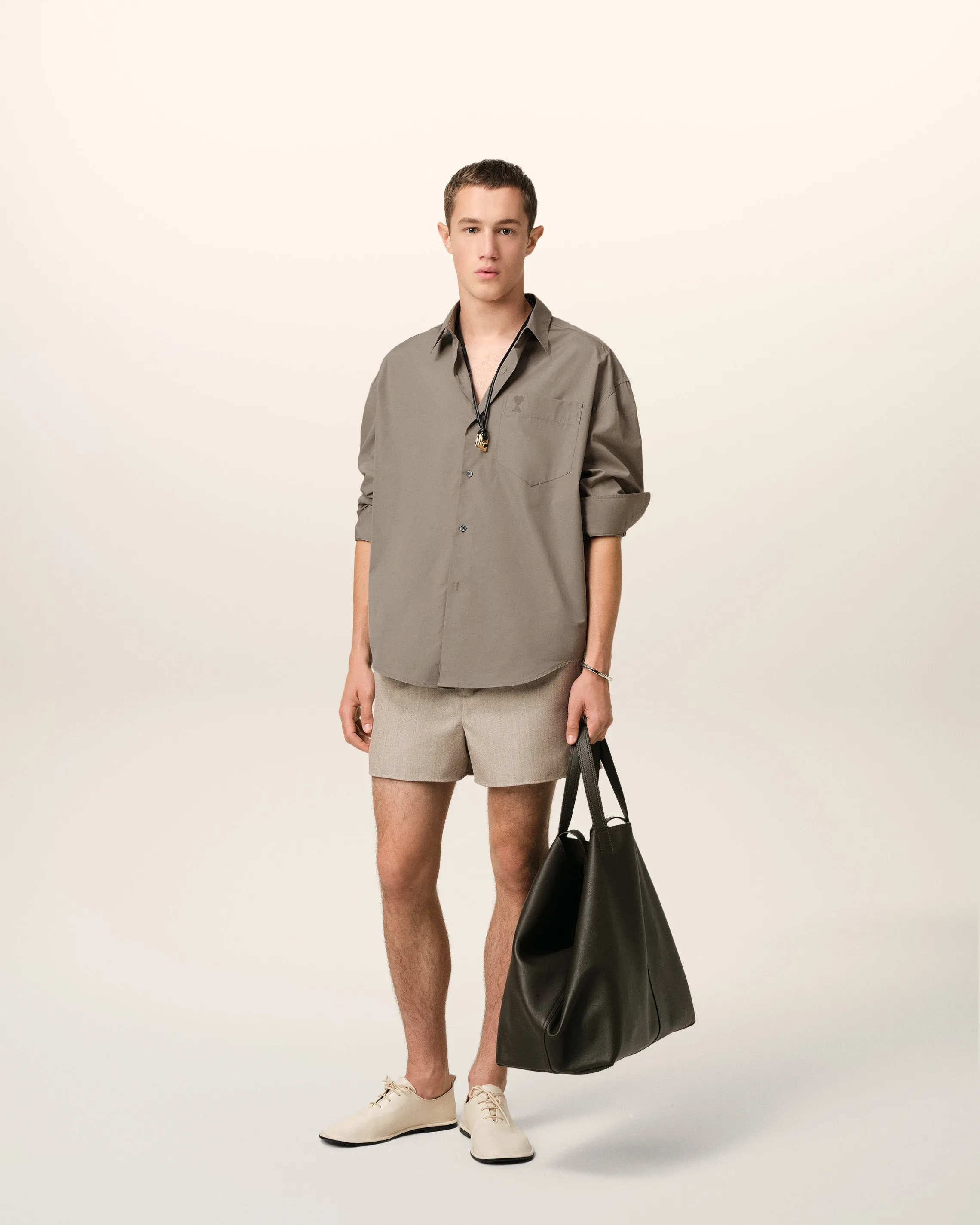 Chemise Beige Coupe Boxy Ami de Coeur En Coton sold by Ami