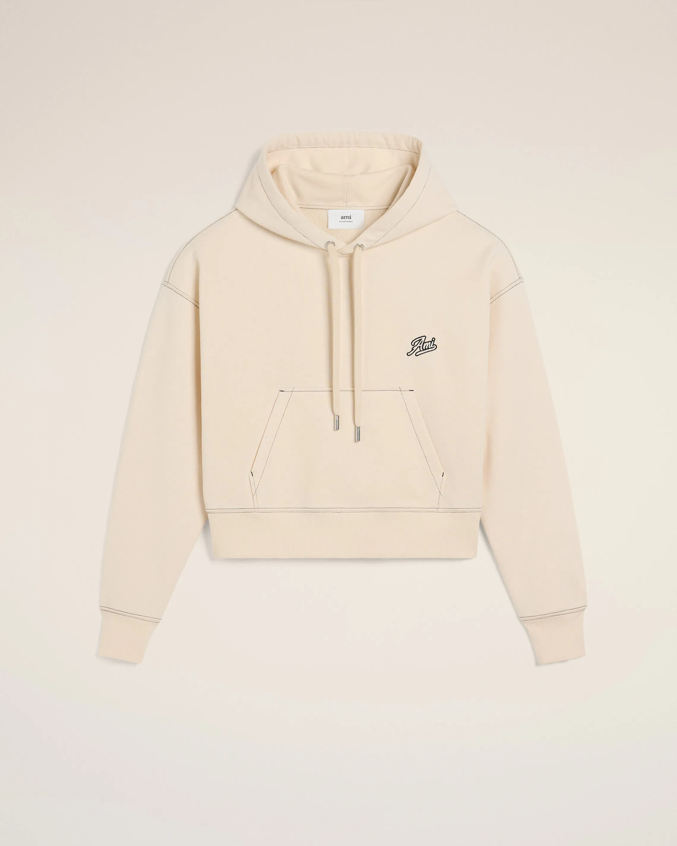 Hoodie Beige Signature Ami En Coton sold by Ami product image thumbnail 2