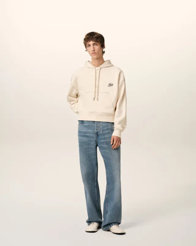 Hoodie Beige Signature Ami En Coton sold by Ami