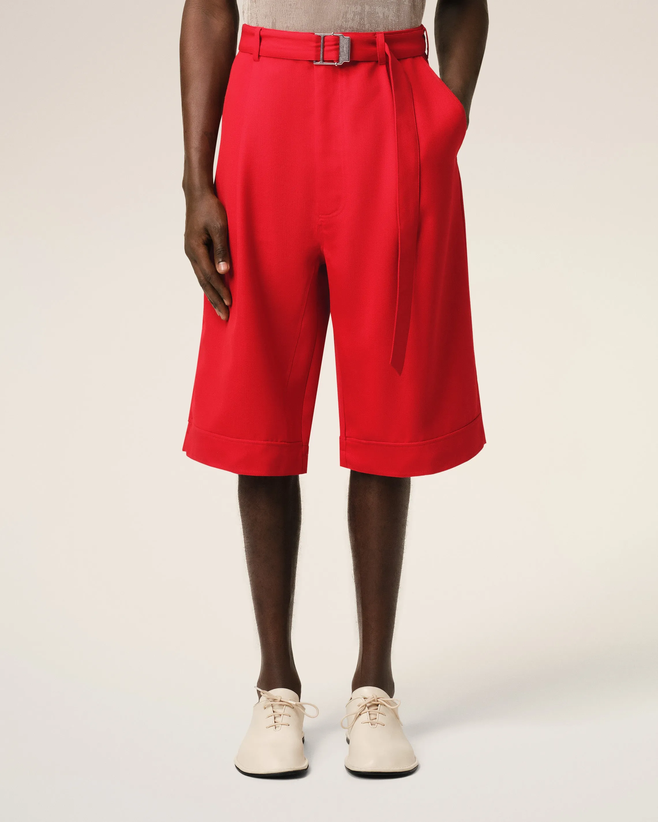 Bermuda Rouge Cargo En Laine sold by Ami product image thumbnail 3