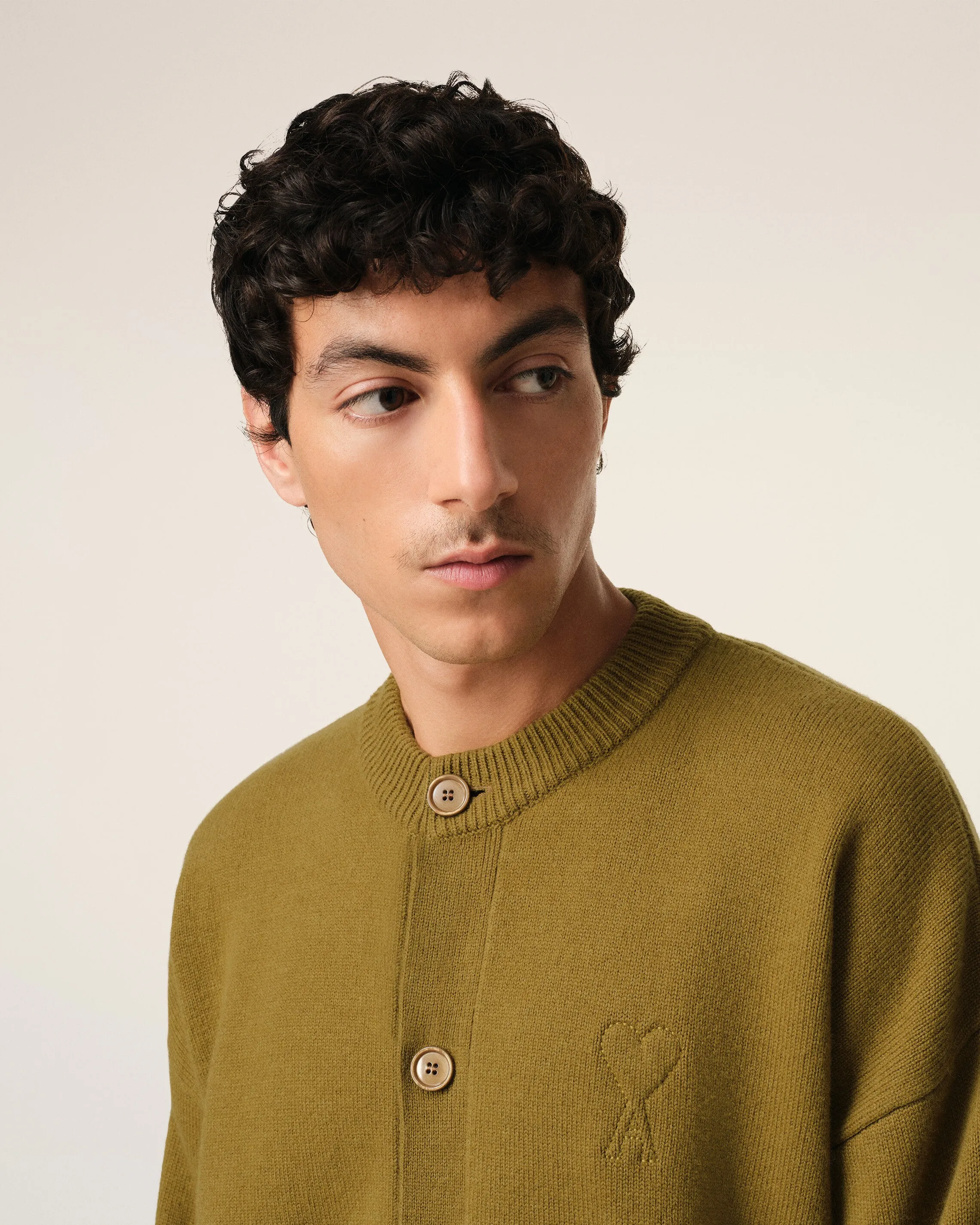 Cardigan Kaki Col Rond Ami de Coeur En Laine sold by Ami product image thumbnail 4