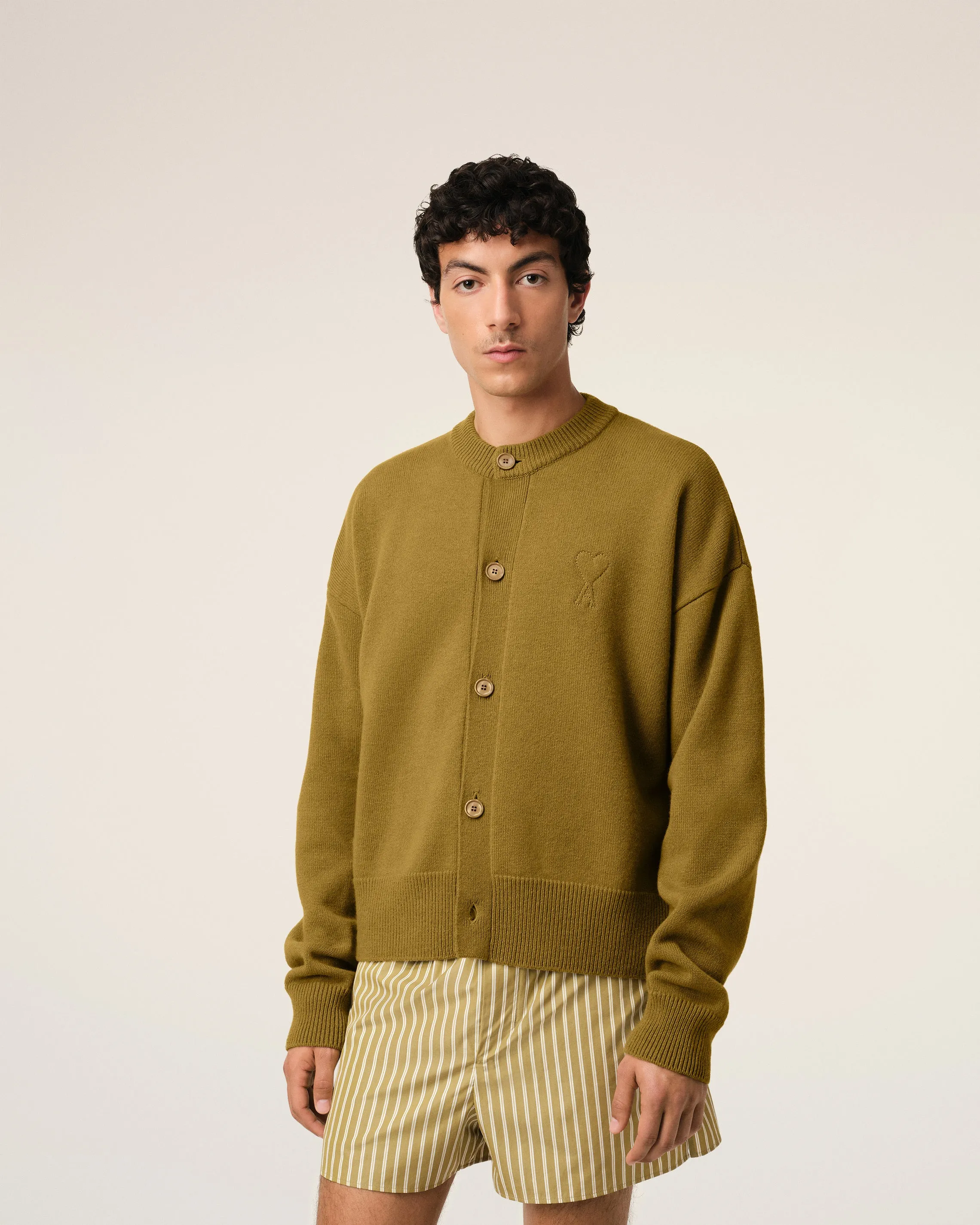 Cardigan Kaki Col Rond Ami de Coeur En Laine sold by Ami product image thumbnail 3