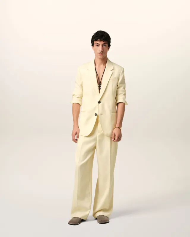 Veste Jaune Semi-Doublée En Laine sold by Ami