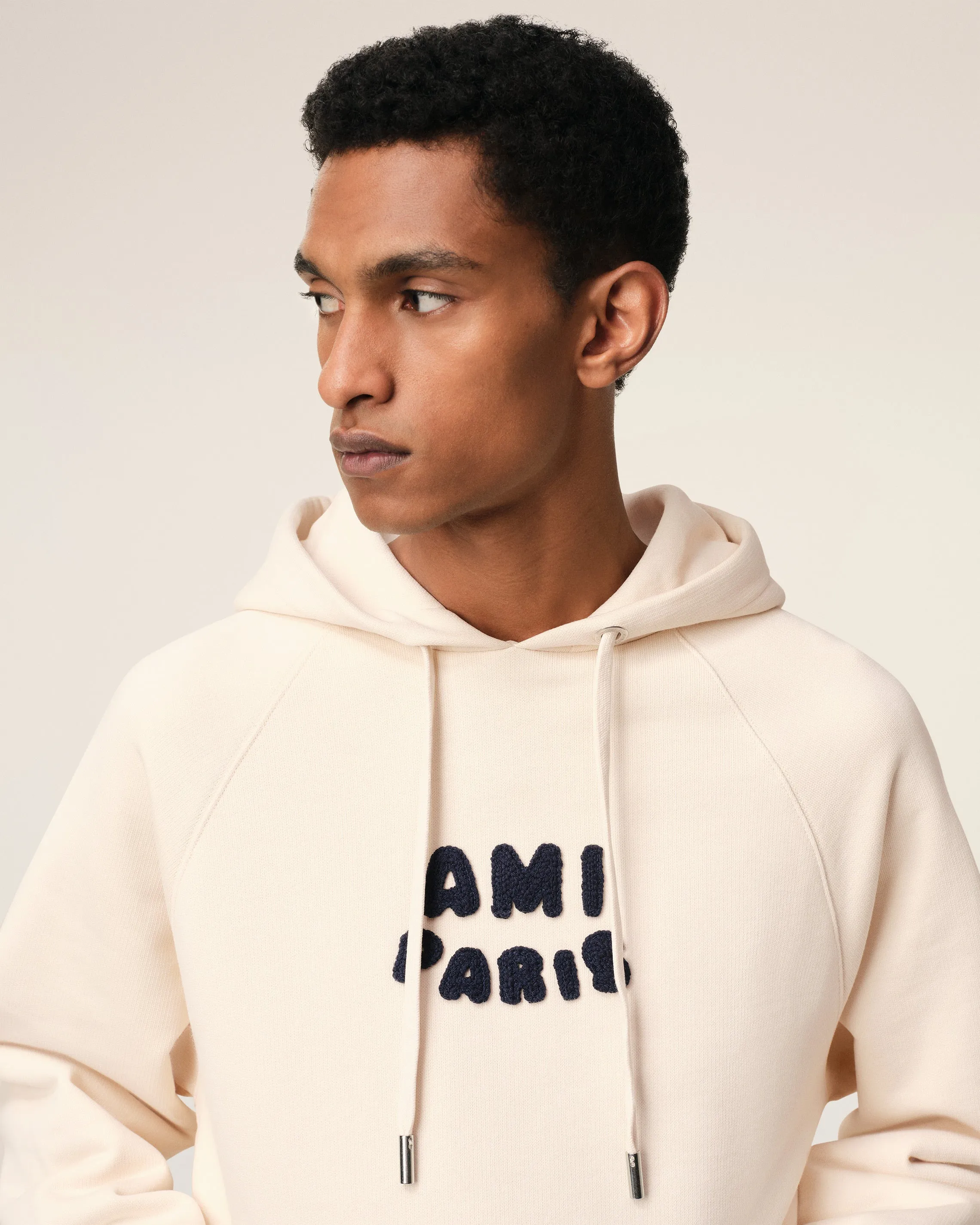 Hoodie Beige Patch Ami Paris En Coton sold by Ami product image thumbnail 4