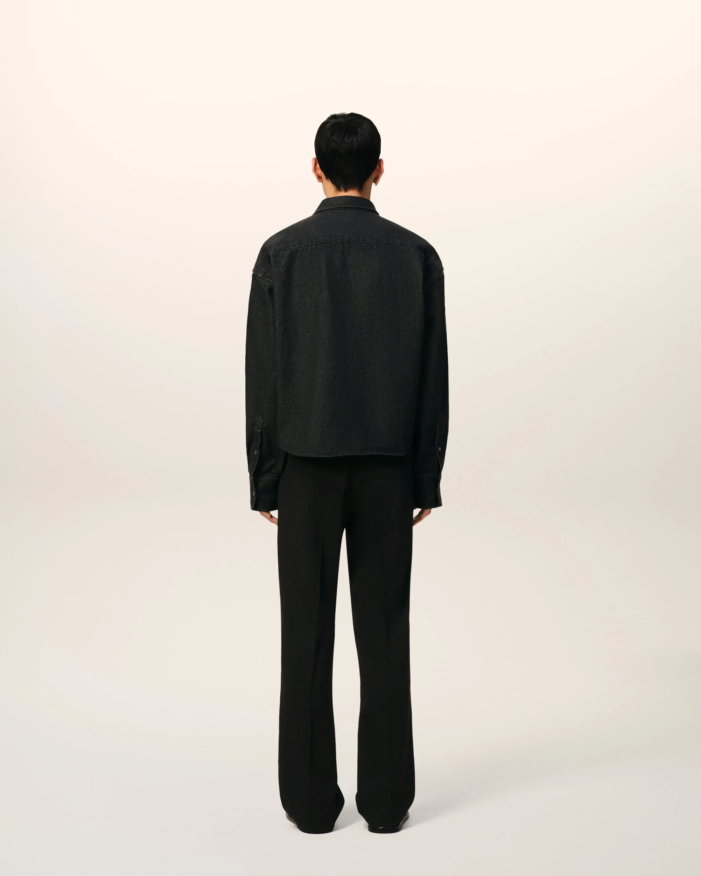 Chemise Courte Ami De Coeur Noire En Coton sold by Ami product image thumbnail 5