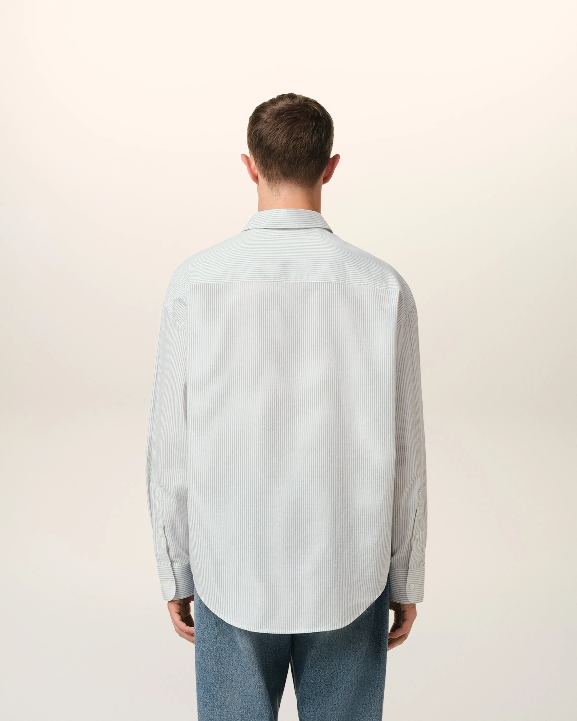Chemise Bleue Coupe Boxy En Coton sold by Ami product image thumbnail 5
