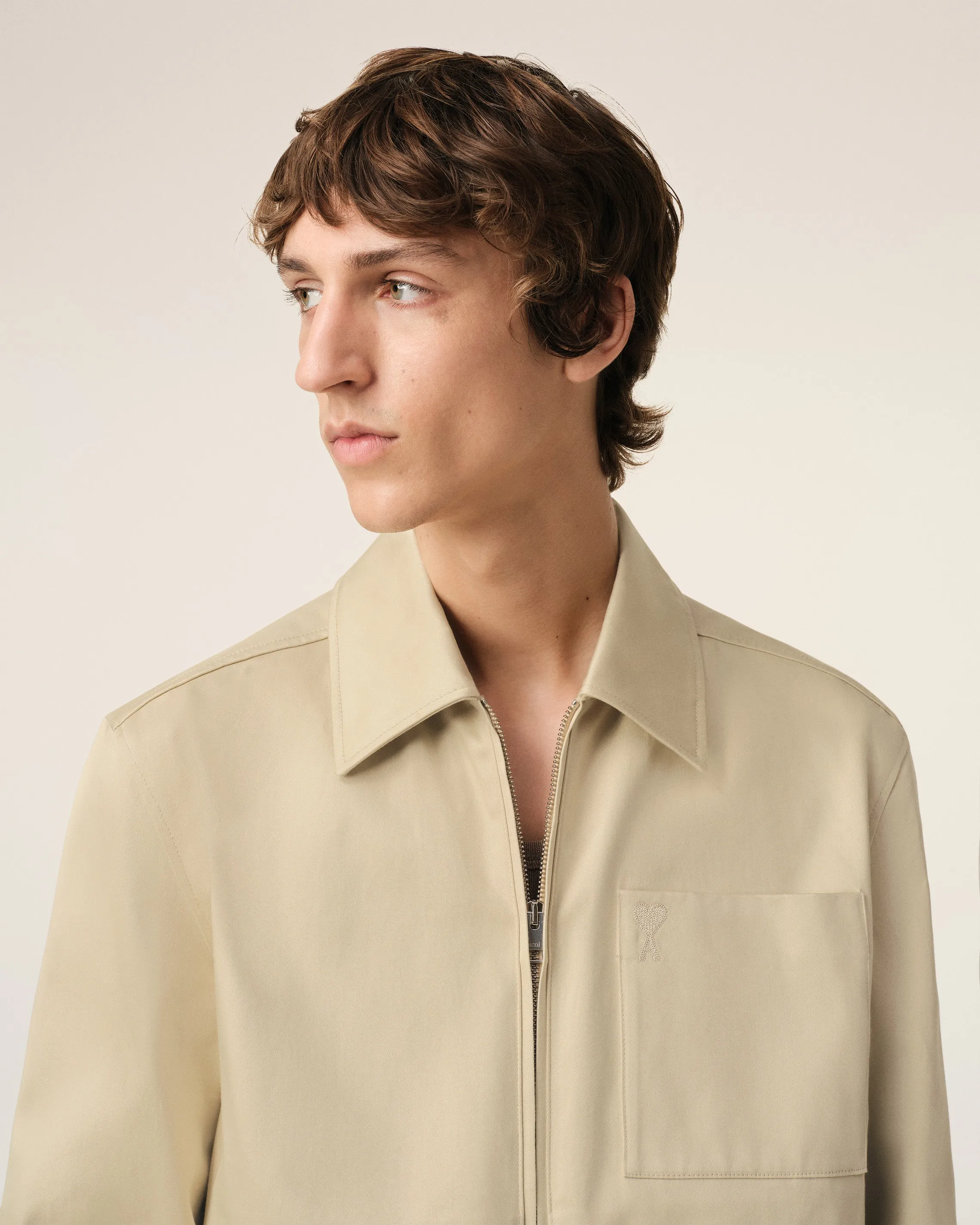 Blouson Beige Zippé Ami de Coeur En Coton sold by Ami product image thumbnail 4