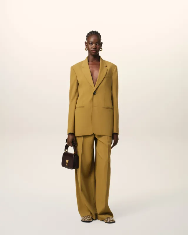 Veste Moutarde Semi-Doublée En Laine sold by Ami