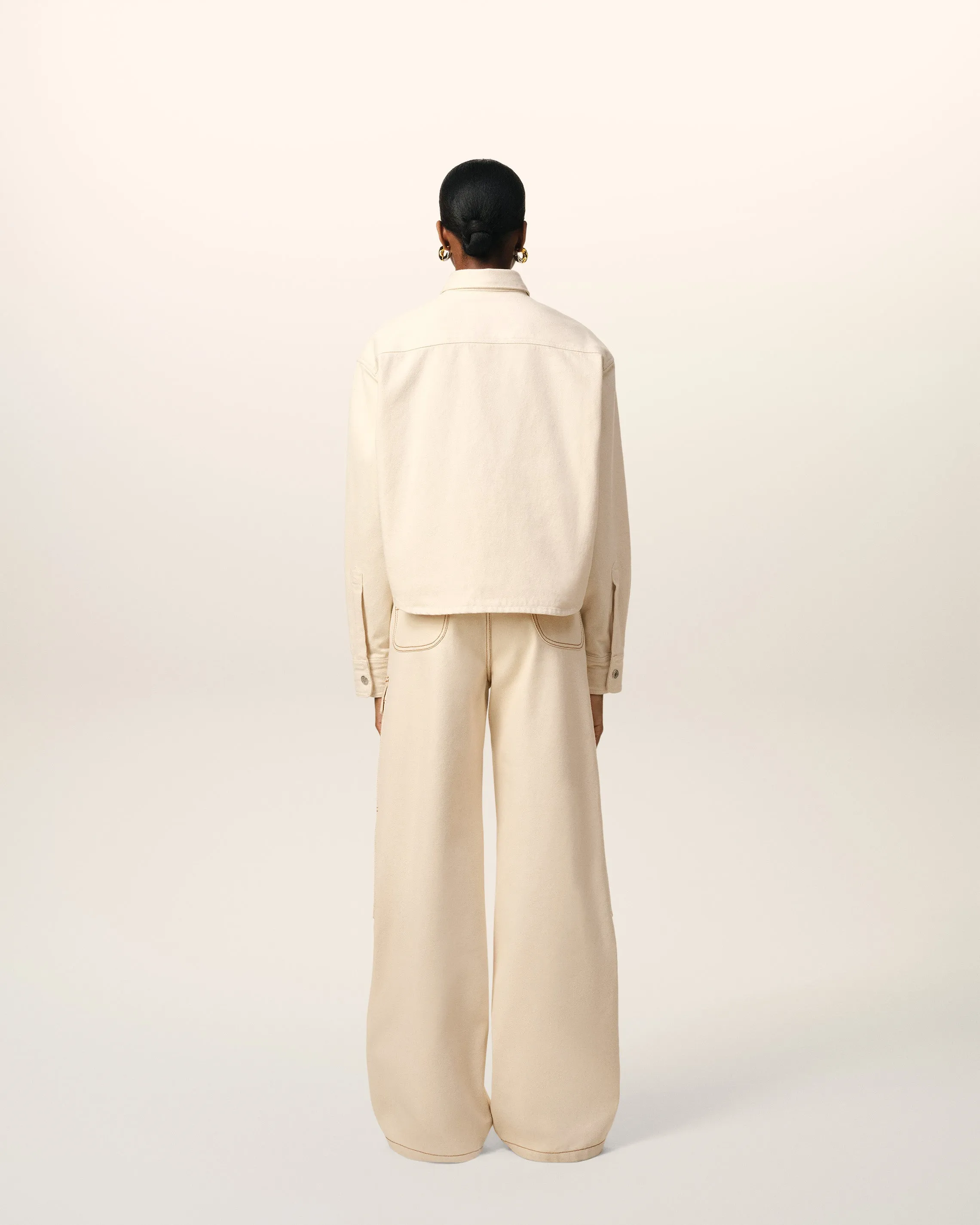 Chemise Beige Cropped Ami de Coeur En Coton sold by Ami product image thumbnail 5
