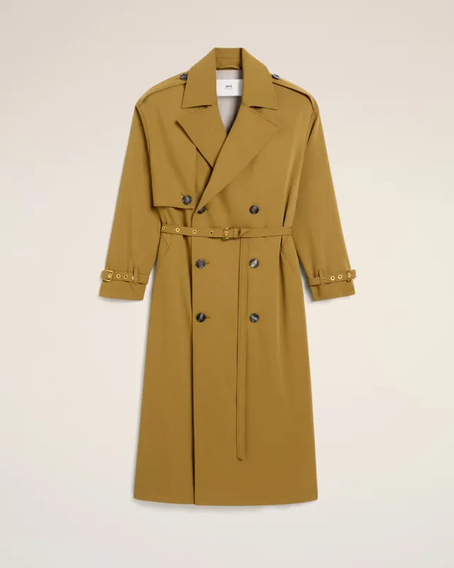 Trench Coat Moutarde En Laine sold by Ami