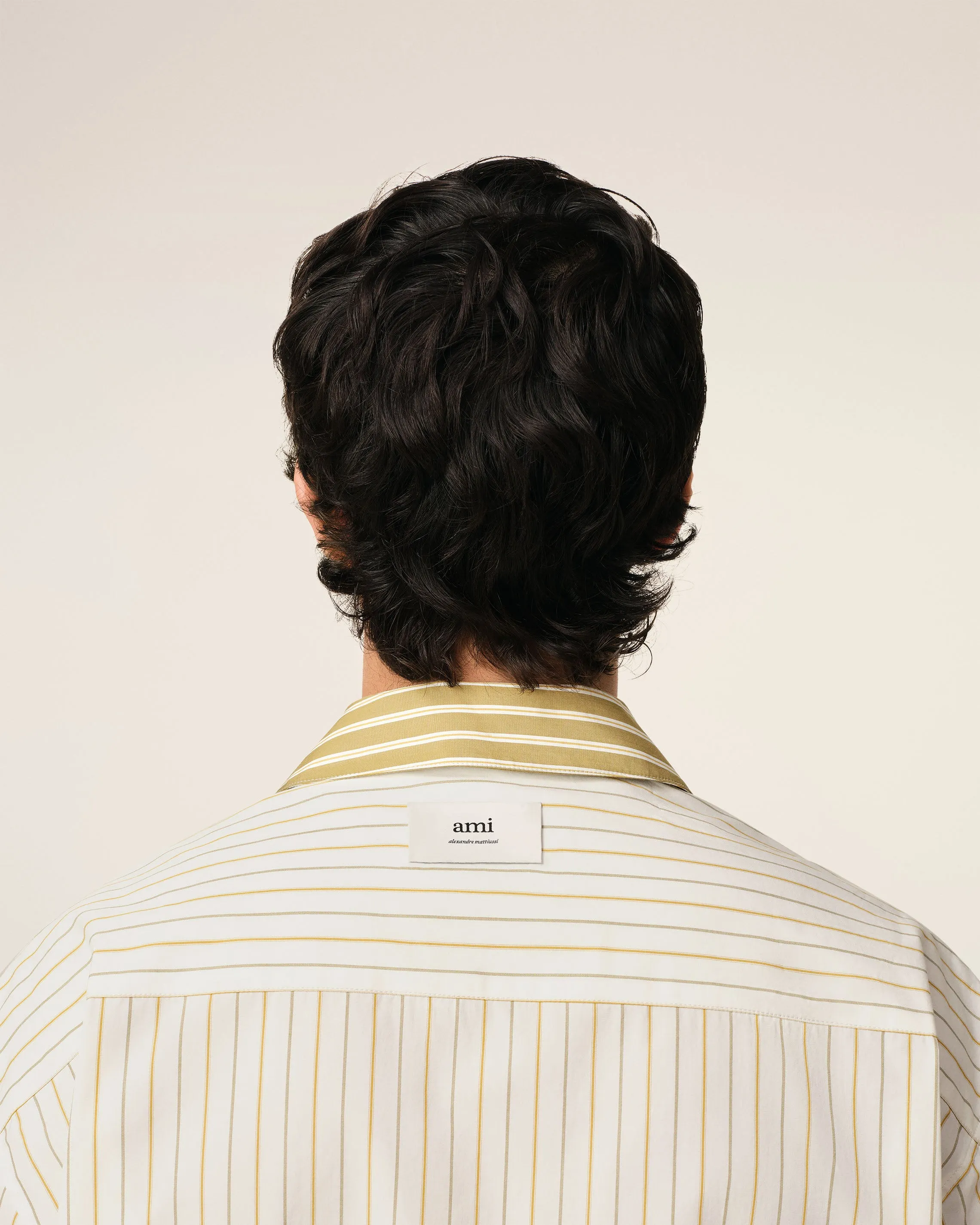 Chemise Blanche Et Kaki Boxy Manches Courtes En Coton sold by Ami product image thumbnail 4