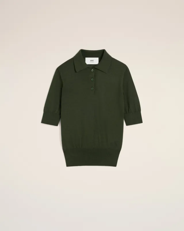 Polo Vert Ami de Coeur Ton Sur Ton En Laine sold by Ami