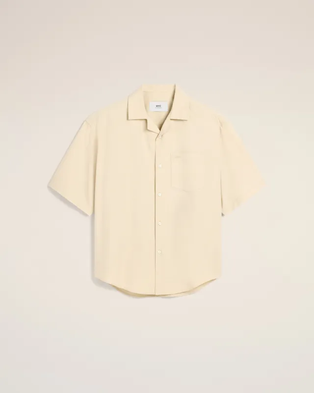 Chemise Beige Boxy Manches Courtes En Coton sold by Ami