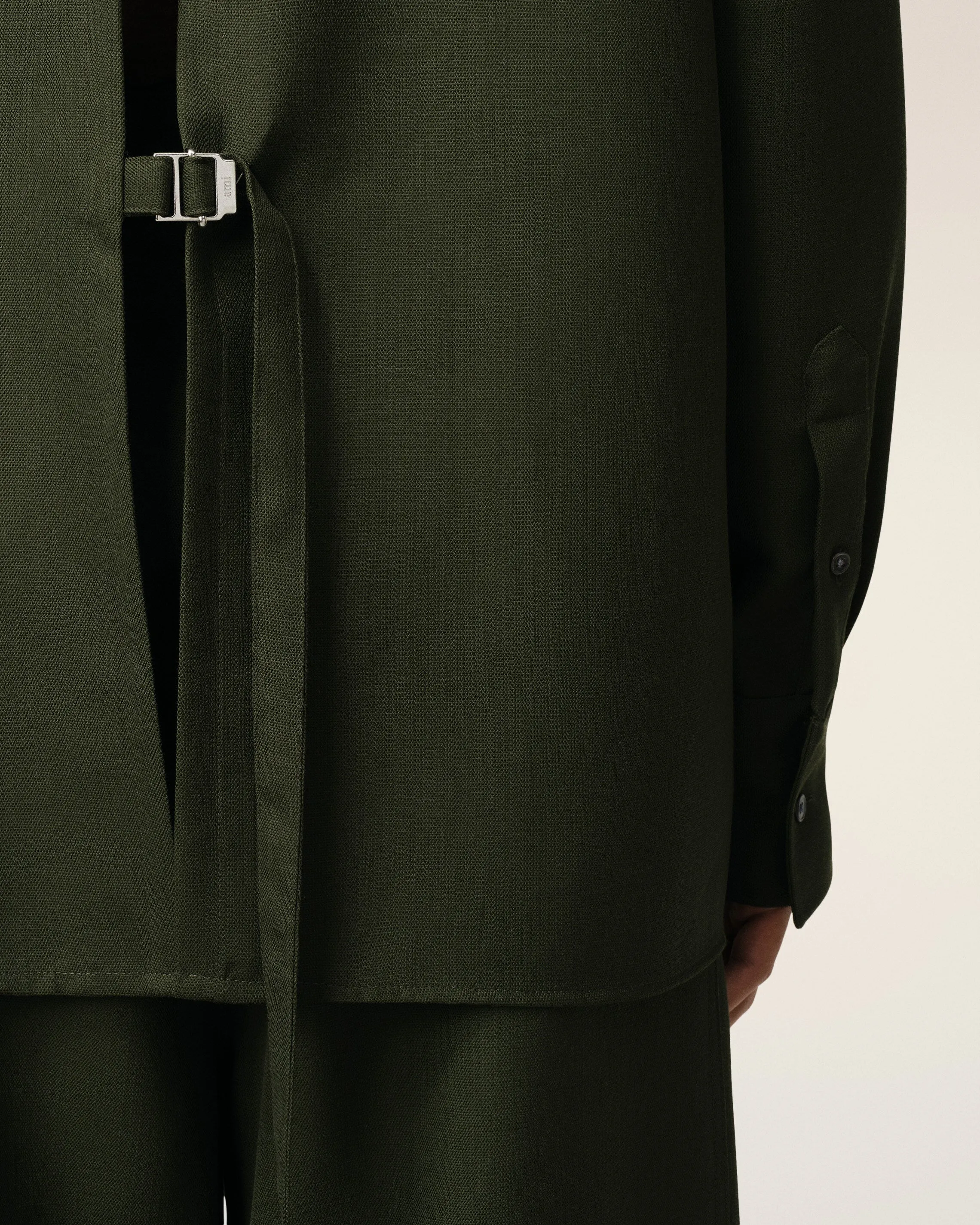 Chemise Verte Loose Fente Dos En Laine sold by Ami product image thumbnail 4