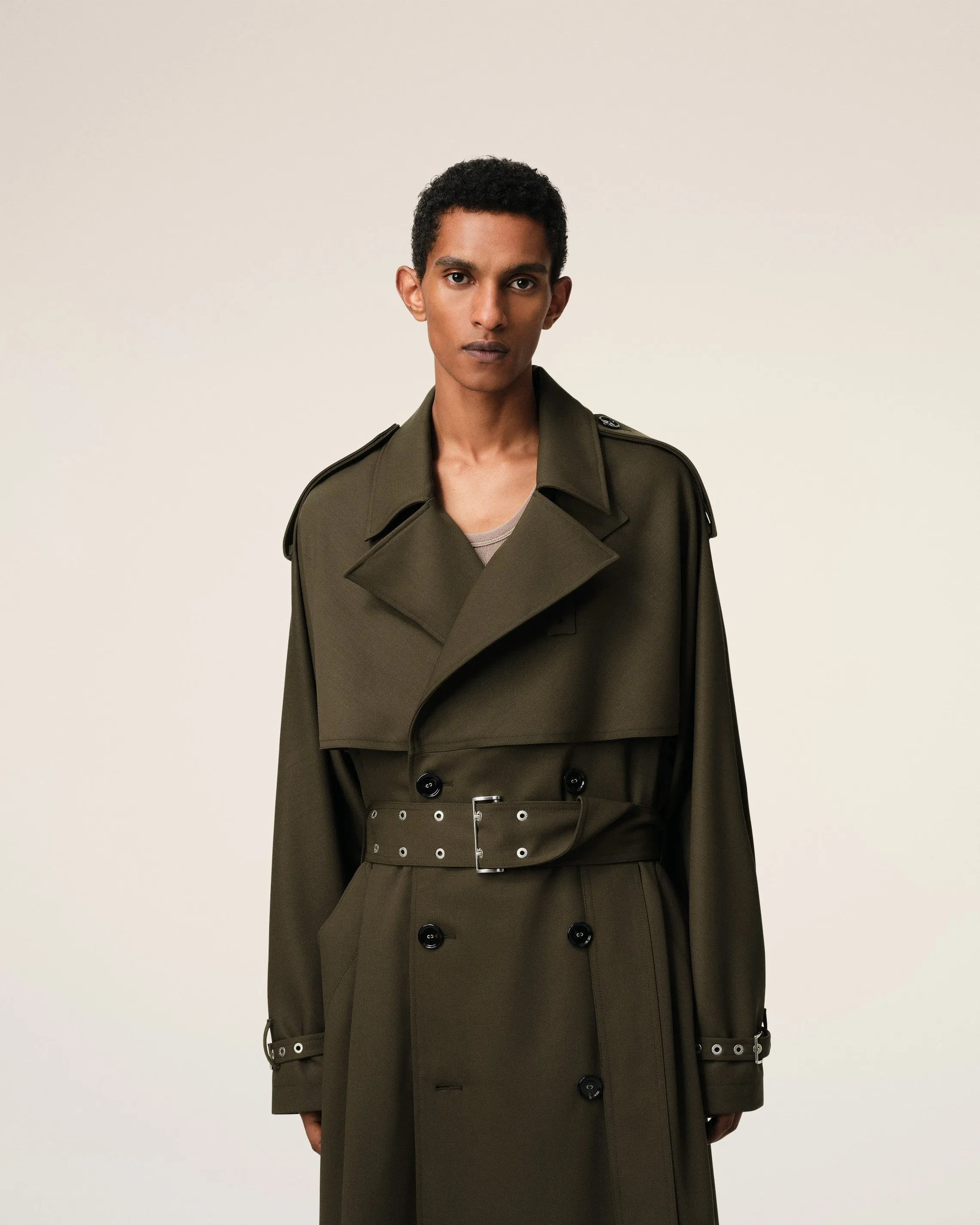 Trench Coat Vert En Laine sold by Ami product image thumbnail 3