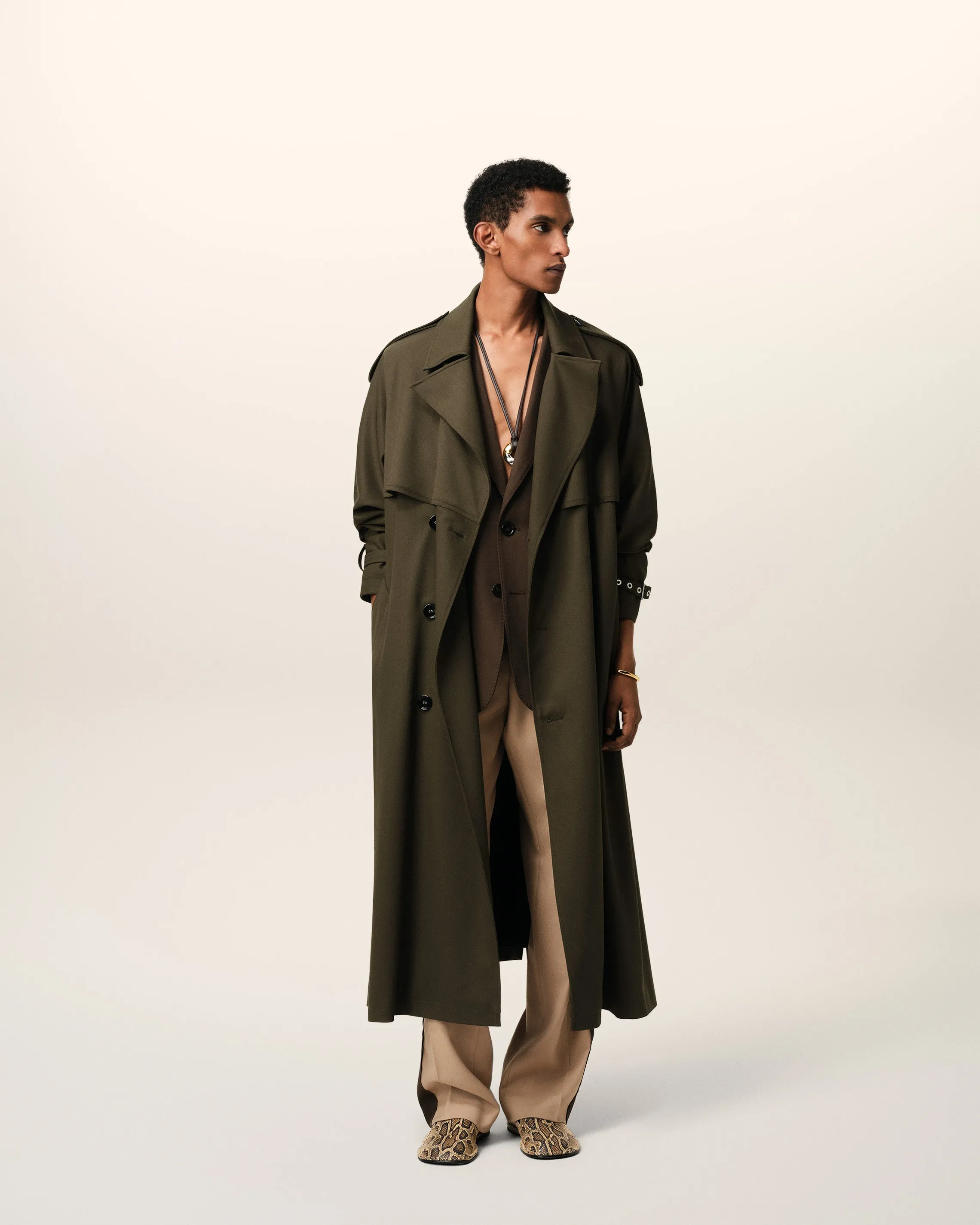 Trench Coat Vert En Laine sold by Ami product image thumbnail 2