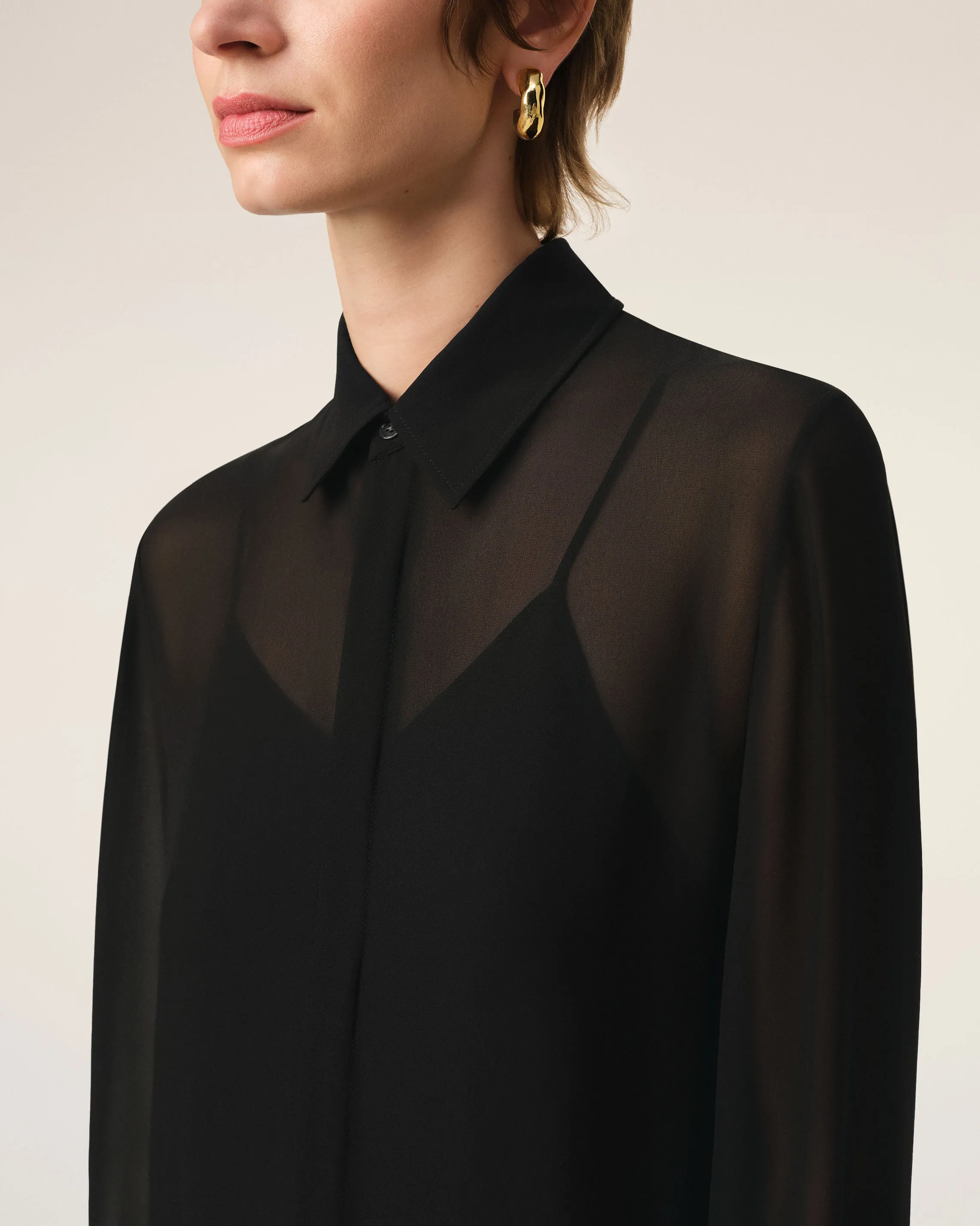 Robe Midi Noire Plissée sold by Ami product image thumbnail 4