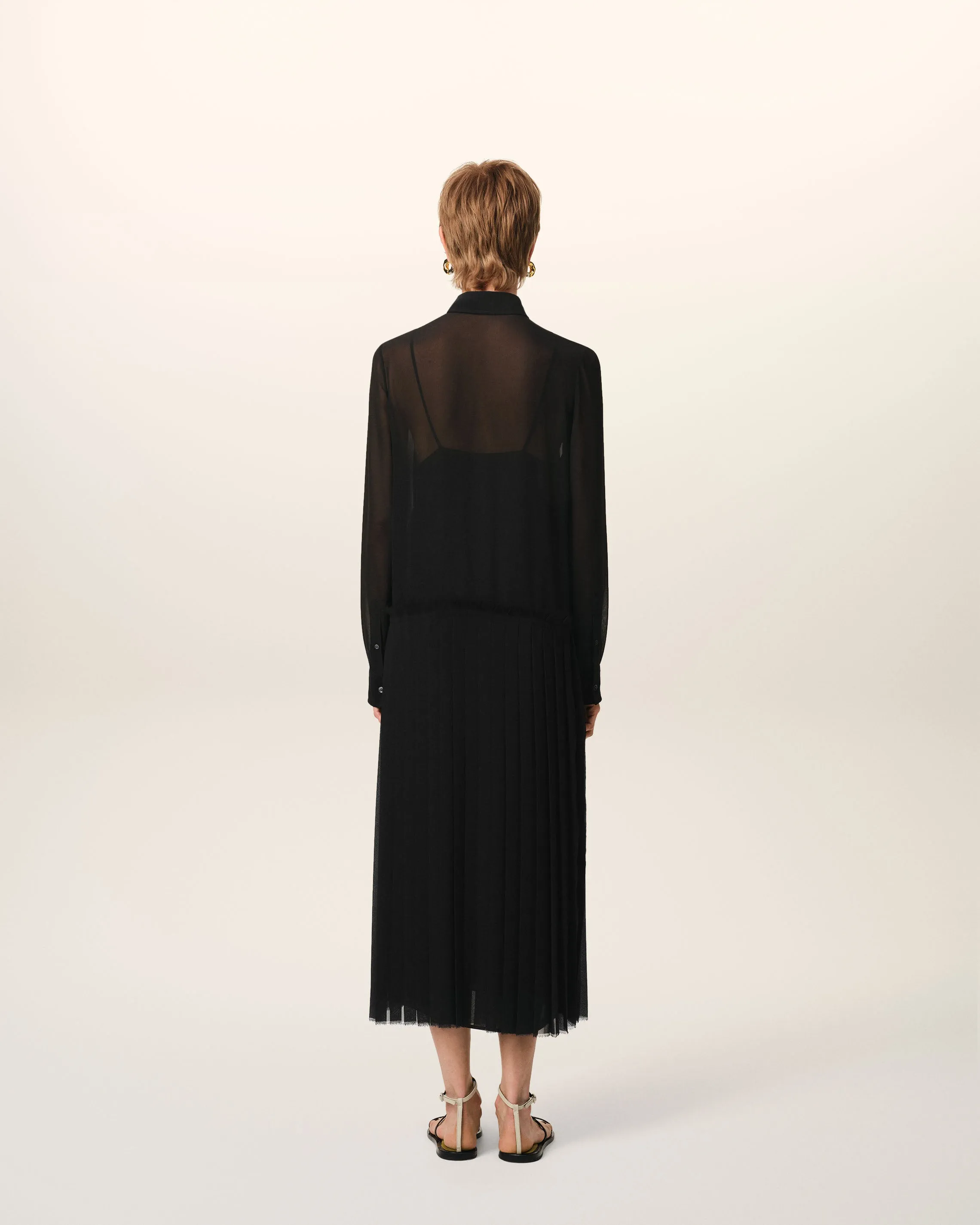 Robe Midi Noire Plissée sold by Ami product image thumbnail 5