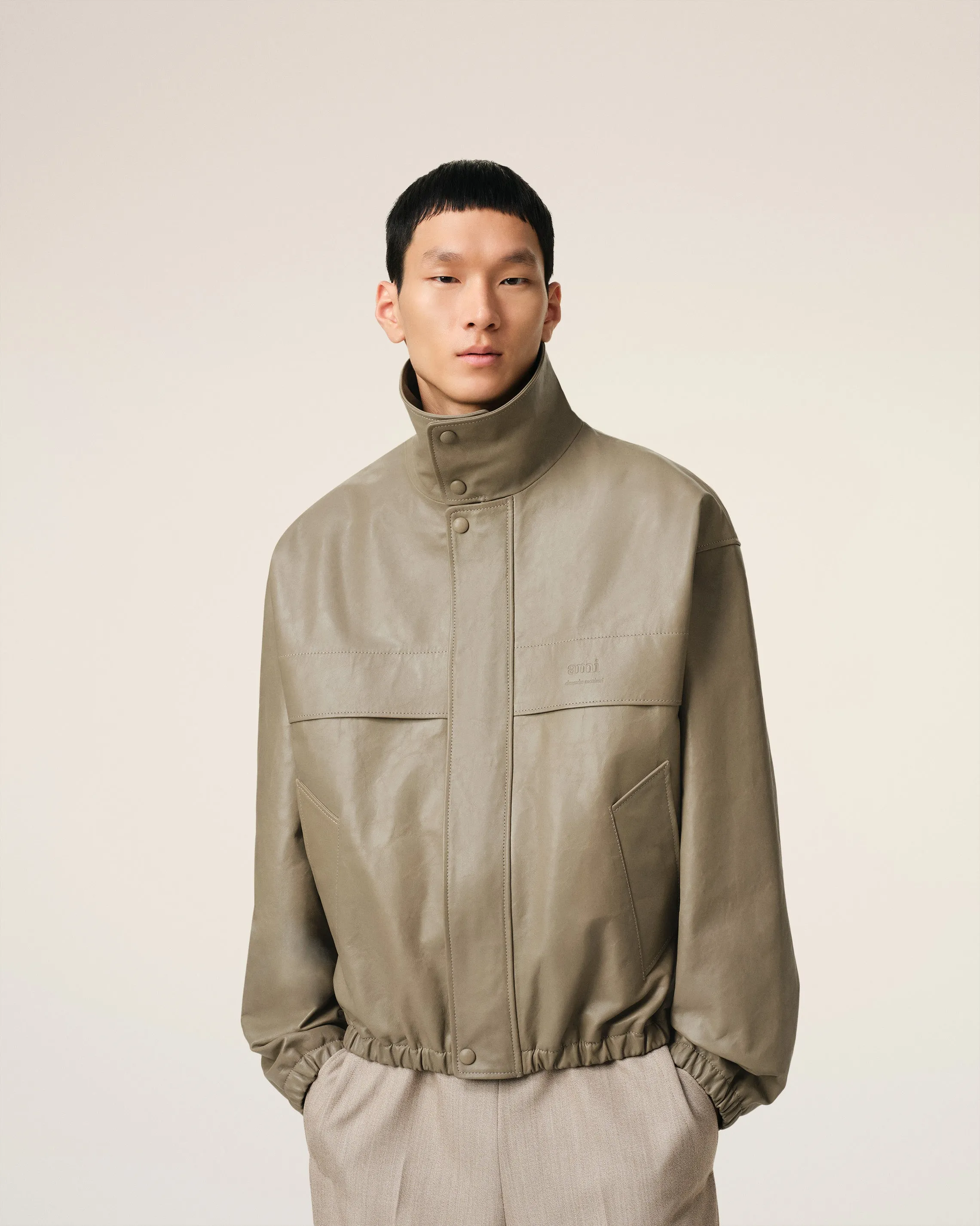 Veste Verte Zippée En Cuir sold by Ami product image thumbnail 3