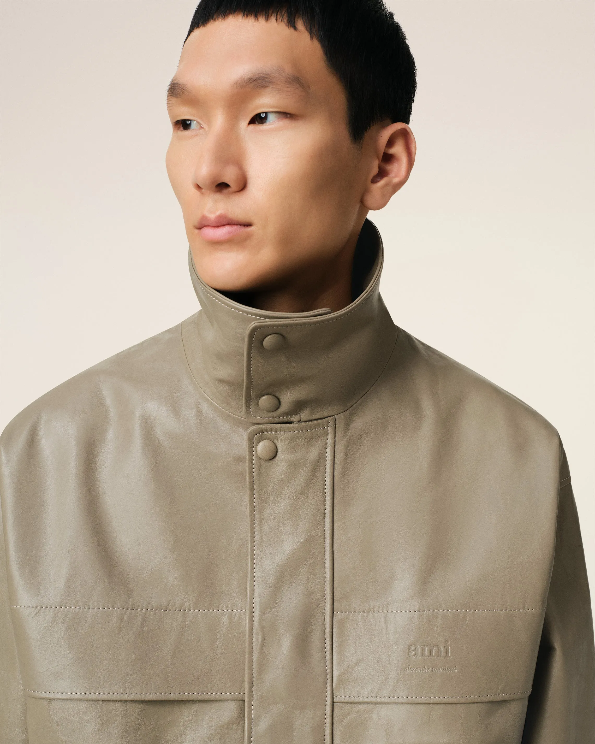 Veste Verte Zippée En Cuir sold by Ami product image thumbnail 4