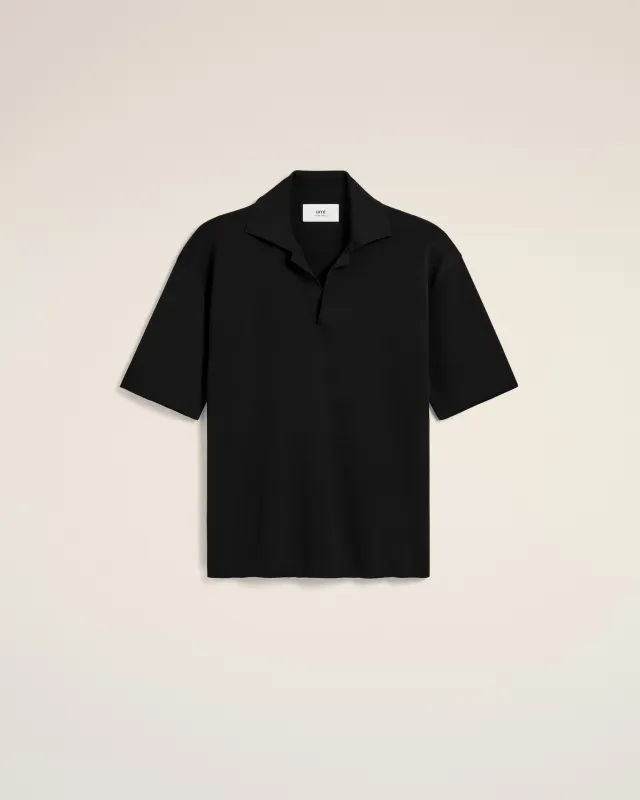 Polo Noir Manches Courtes made by Ami