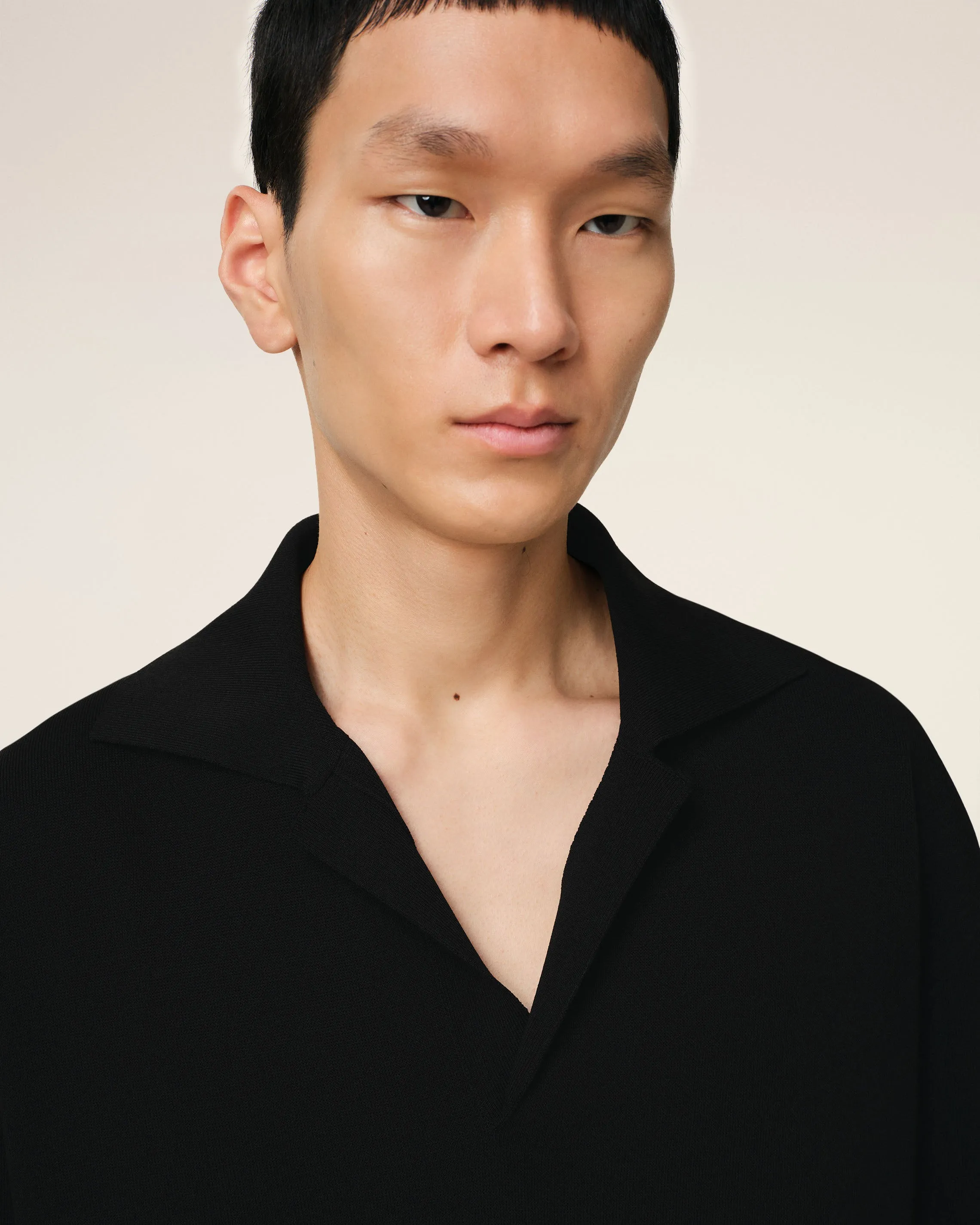 Polo Noir Manches Courtes sold by Ami product image thumbnail 4