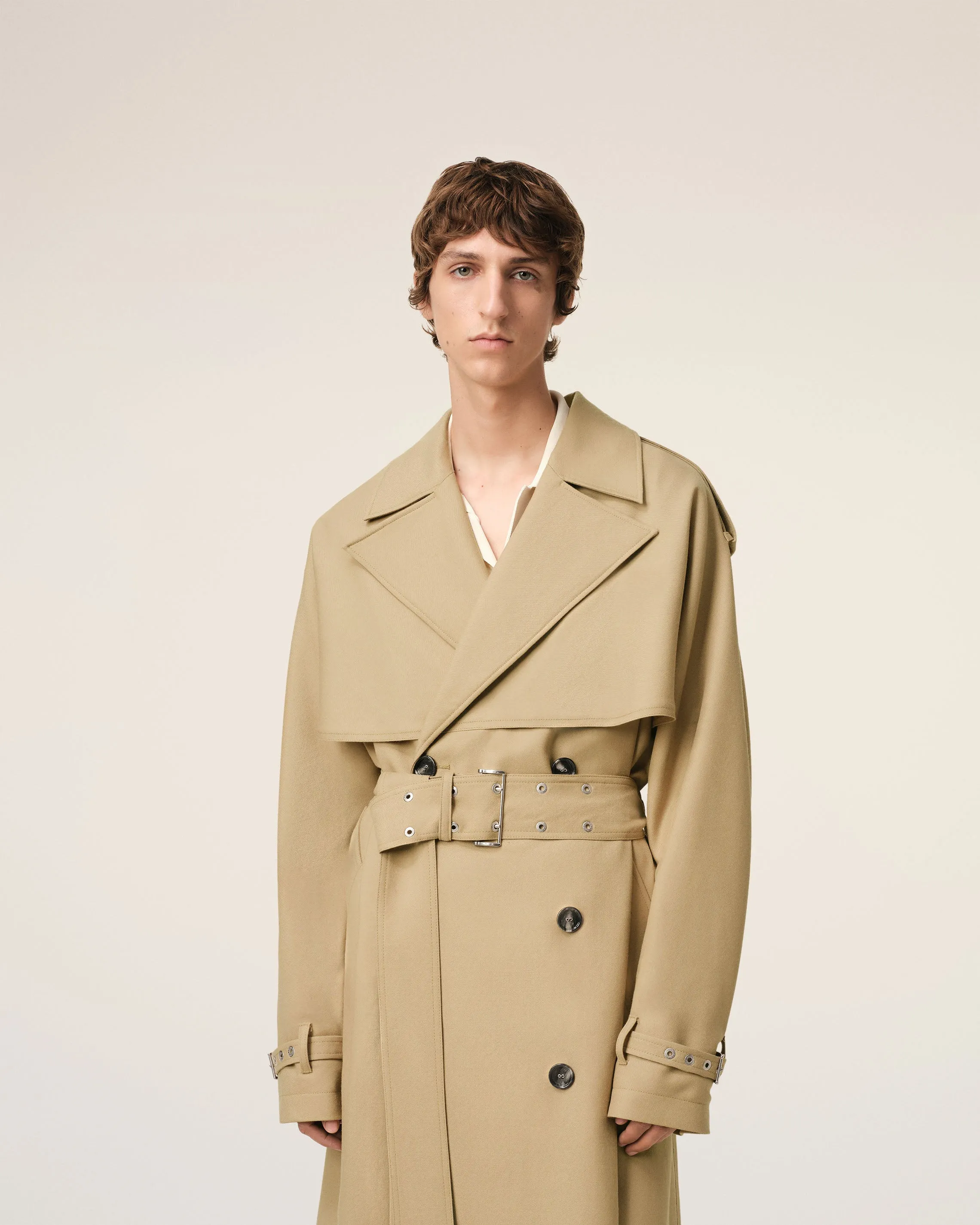 Trench Coat Beige En Laine sold by Ami product image thumbnail 3